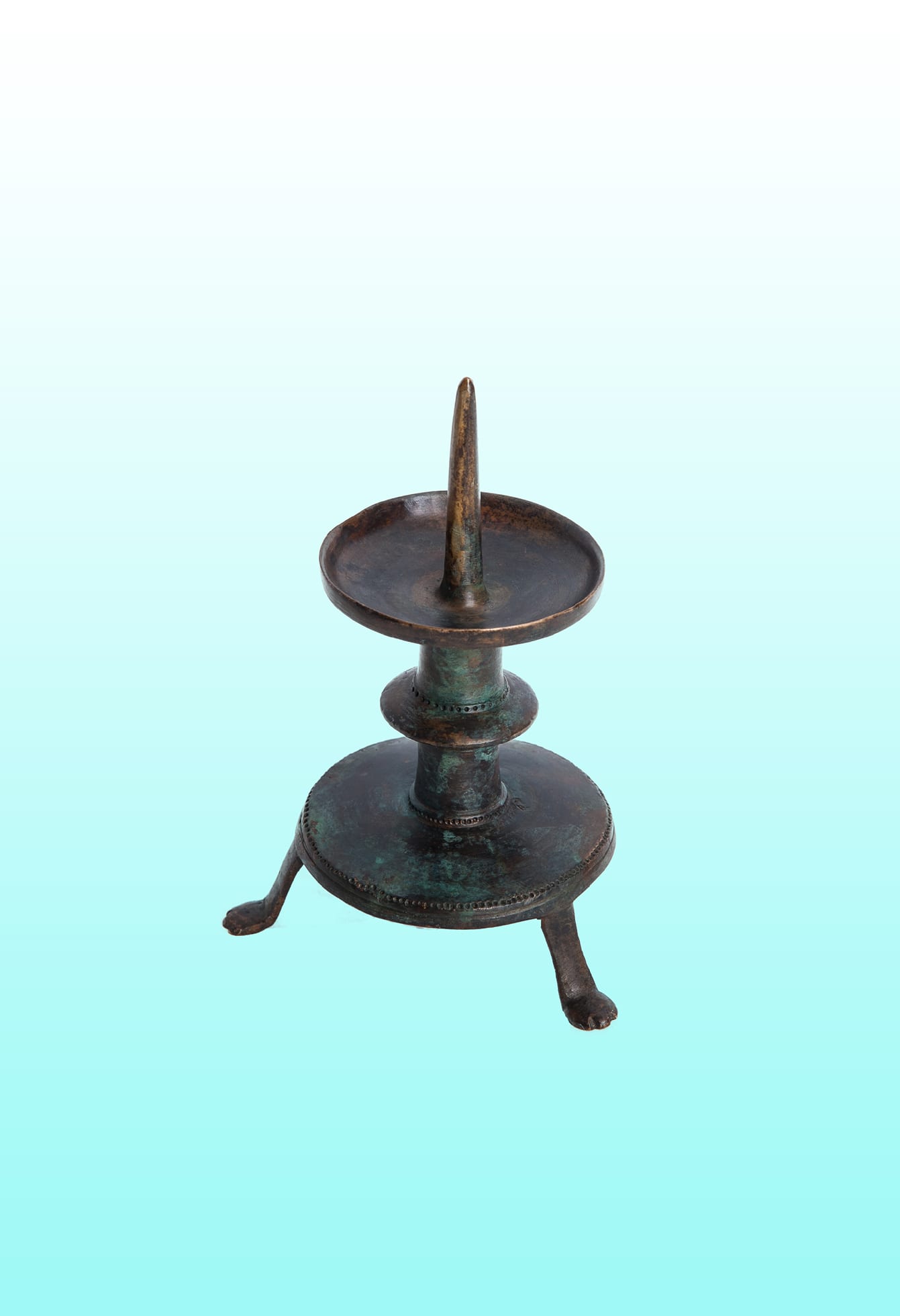 13th century bronze candlestick