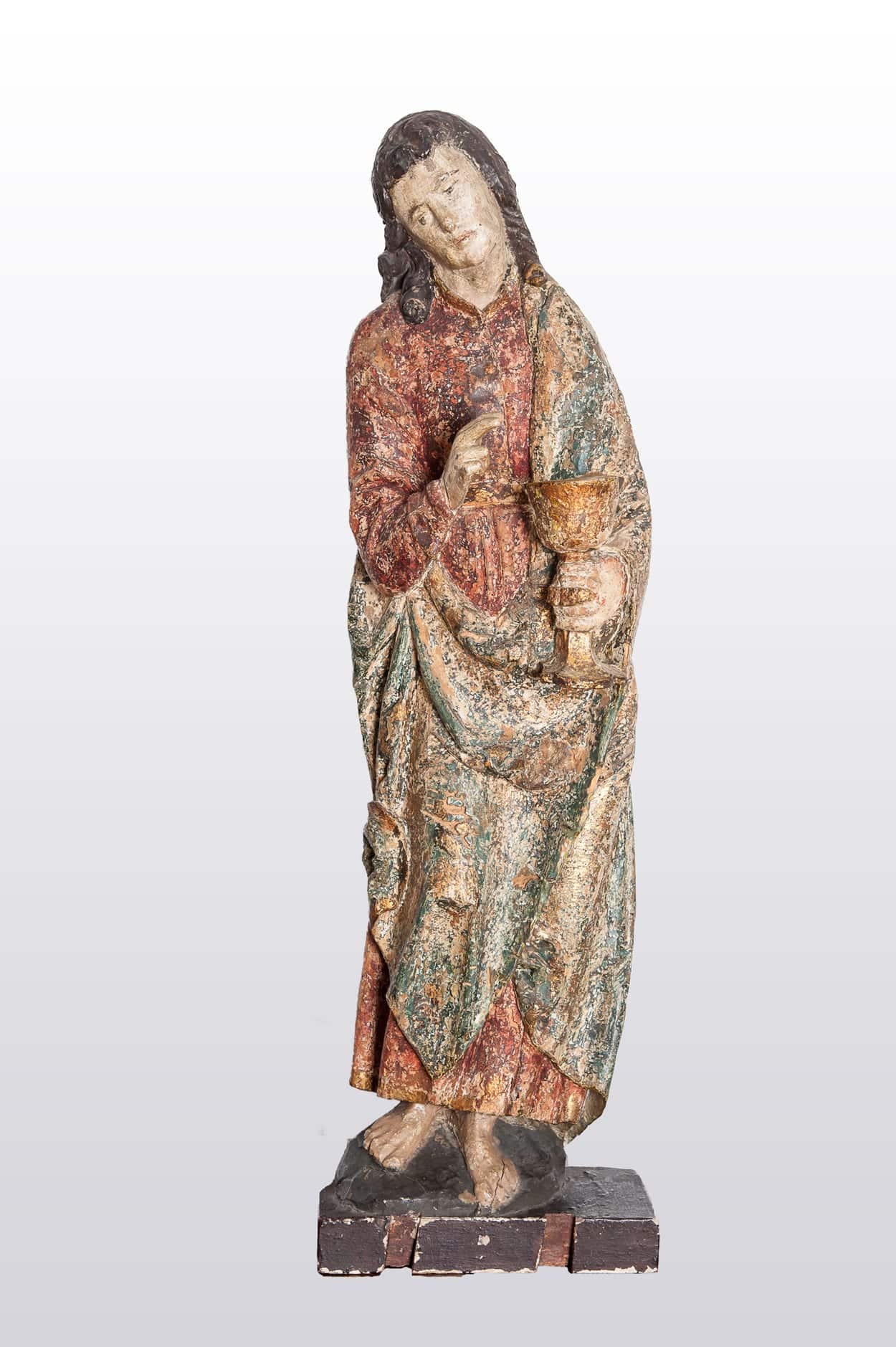 Gothic sculpture of St John the Evangelist