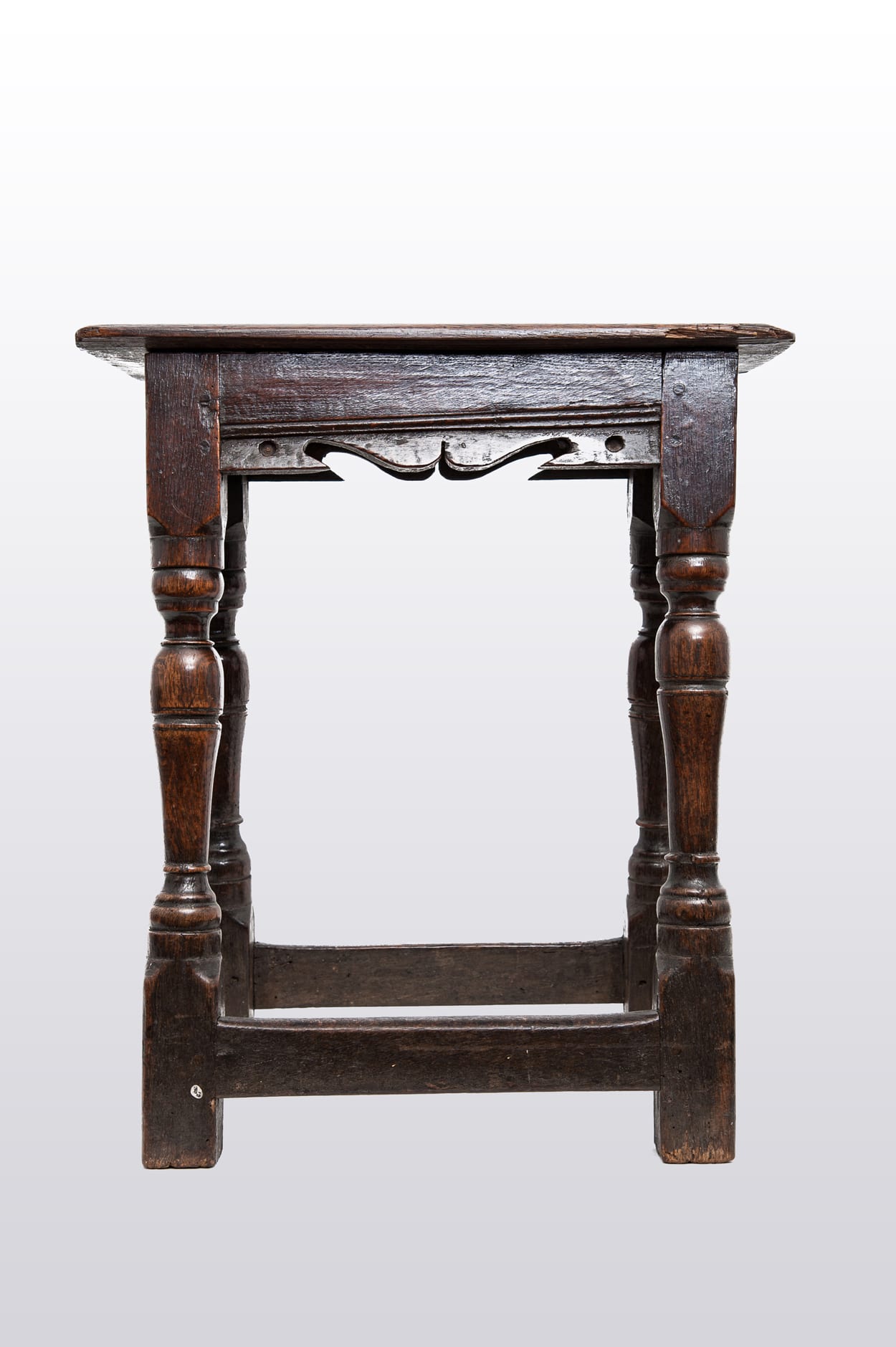 17th century joined oak stool