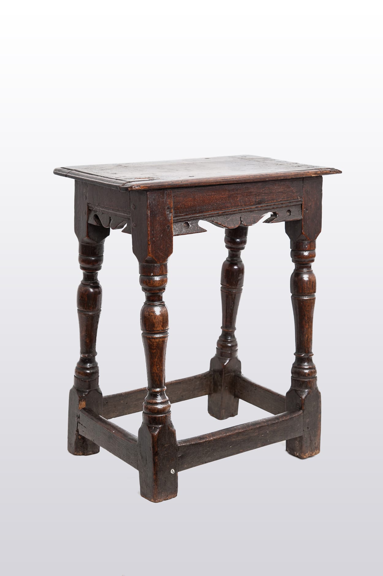 17th century joined oak stool
