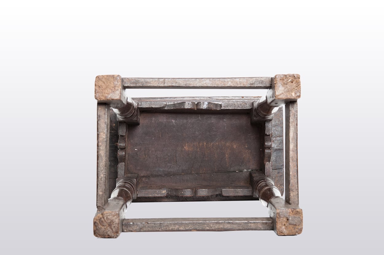 17th century joined oak stool