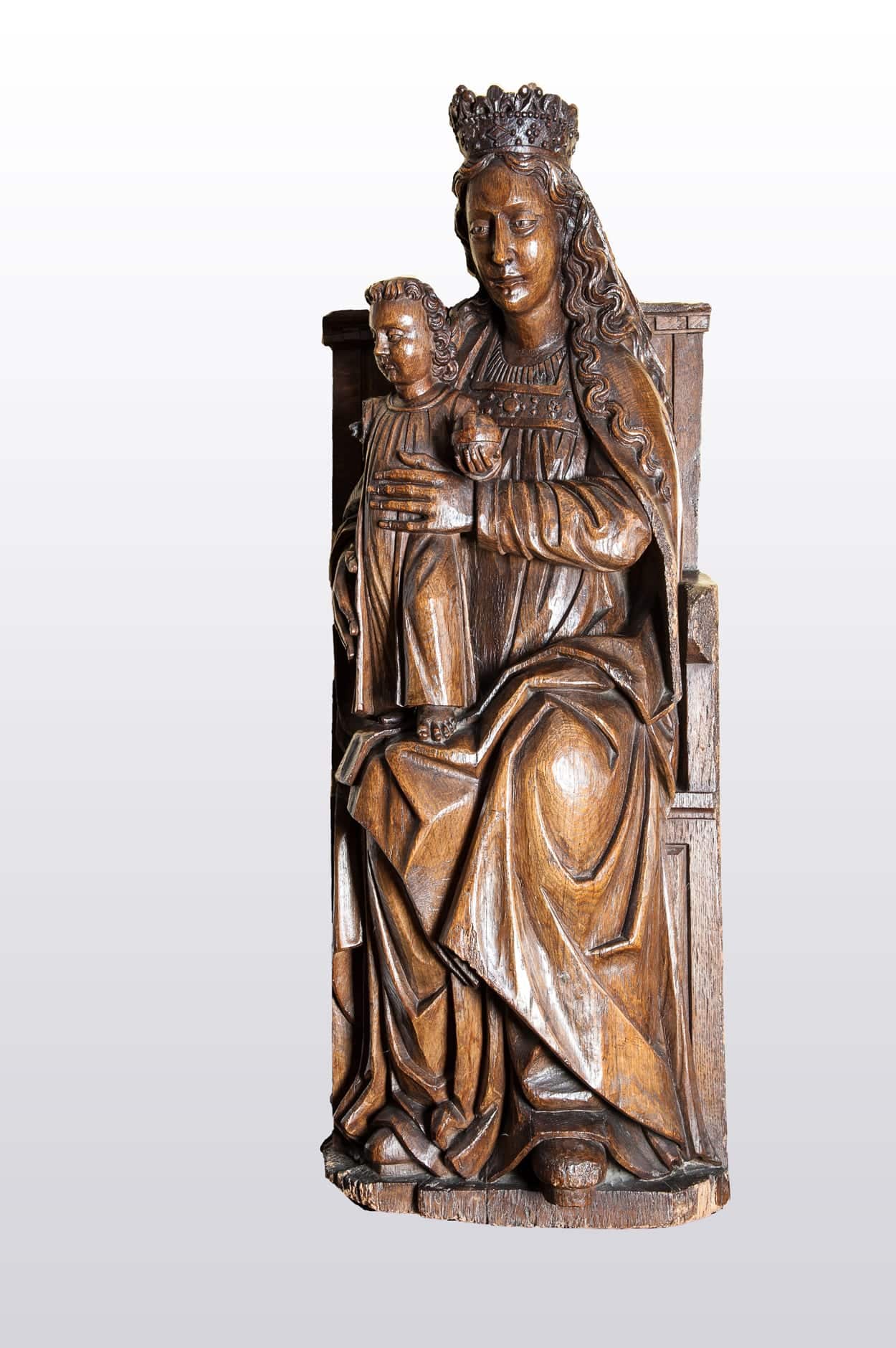 Late Gothic enthroned Virgin and Child