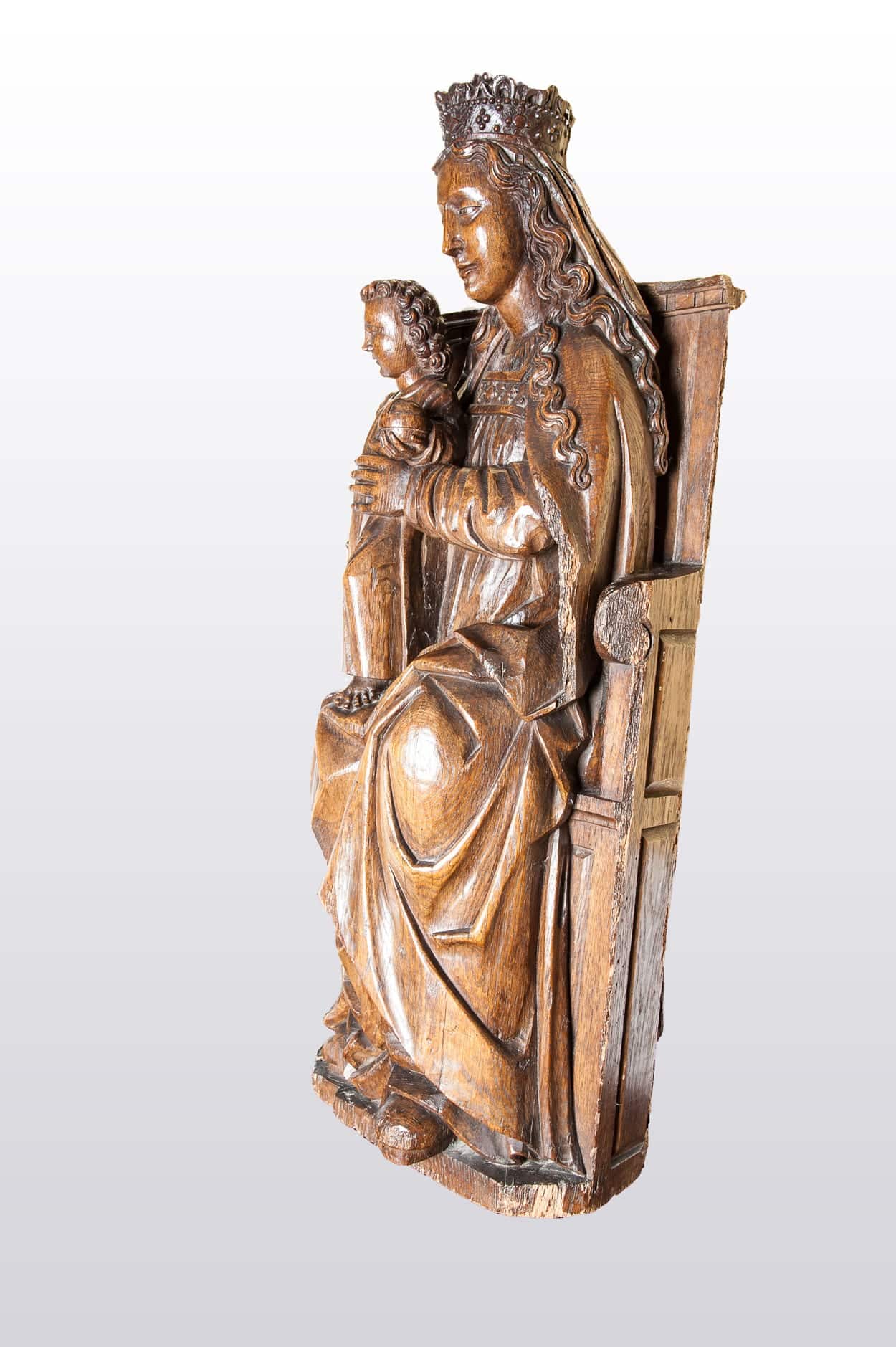 Late Gothic enthroned Virgin and Child
