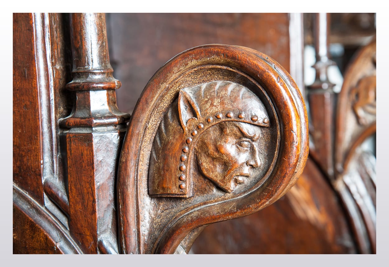 Gothic walnut choir stall
