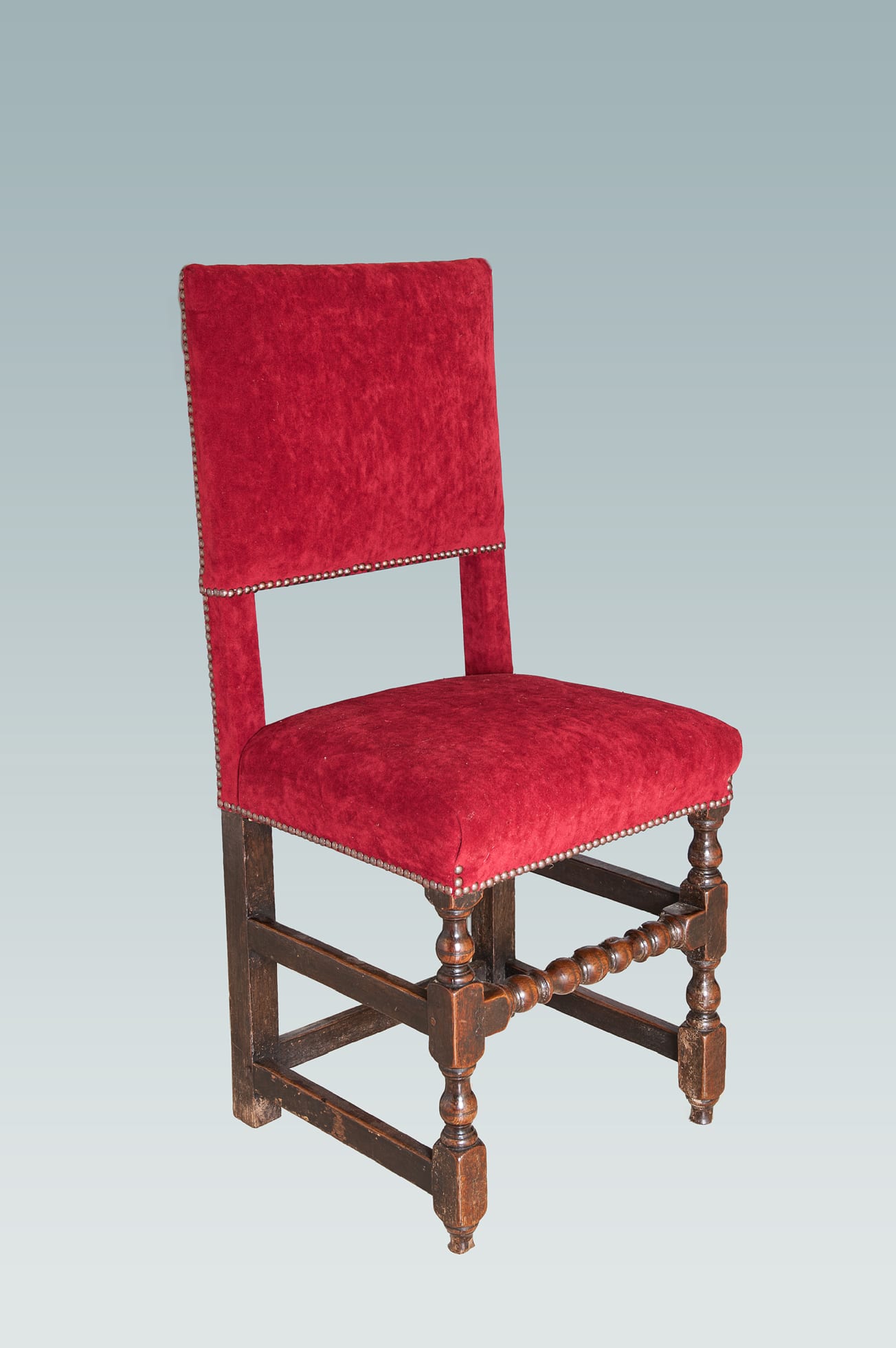 Set of 8 17th century Cromwellian backstools