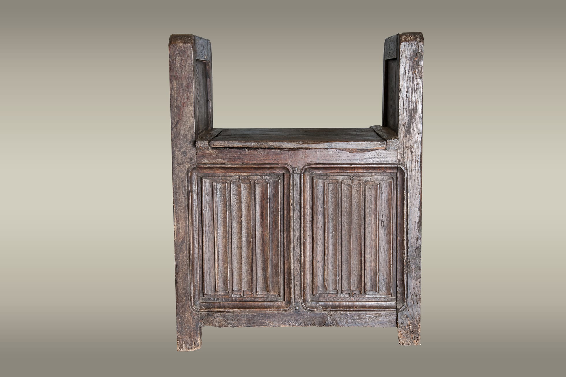 Late Gothic oak bench