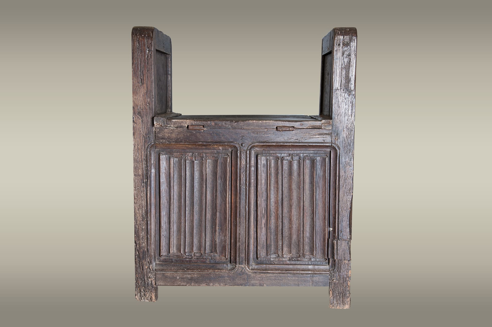 Late Gothic oak bench