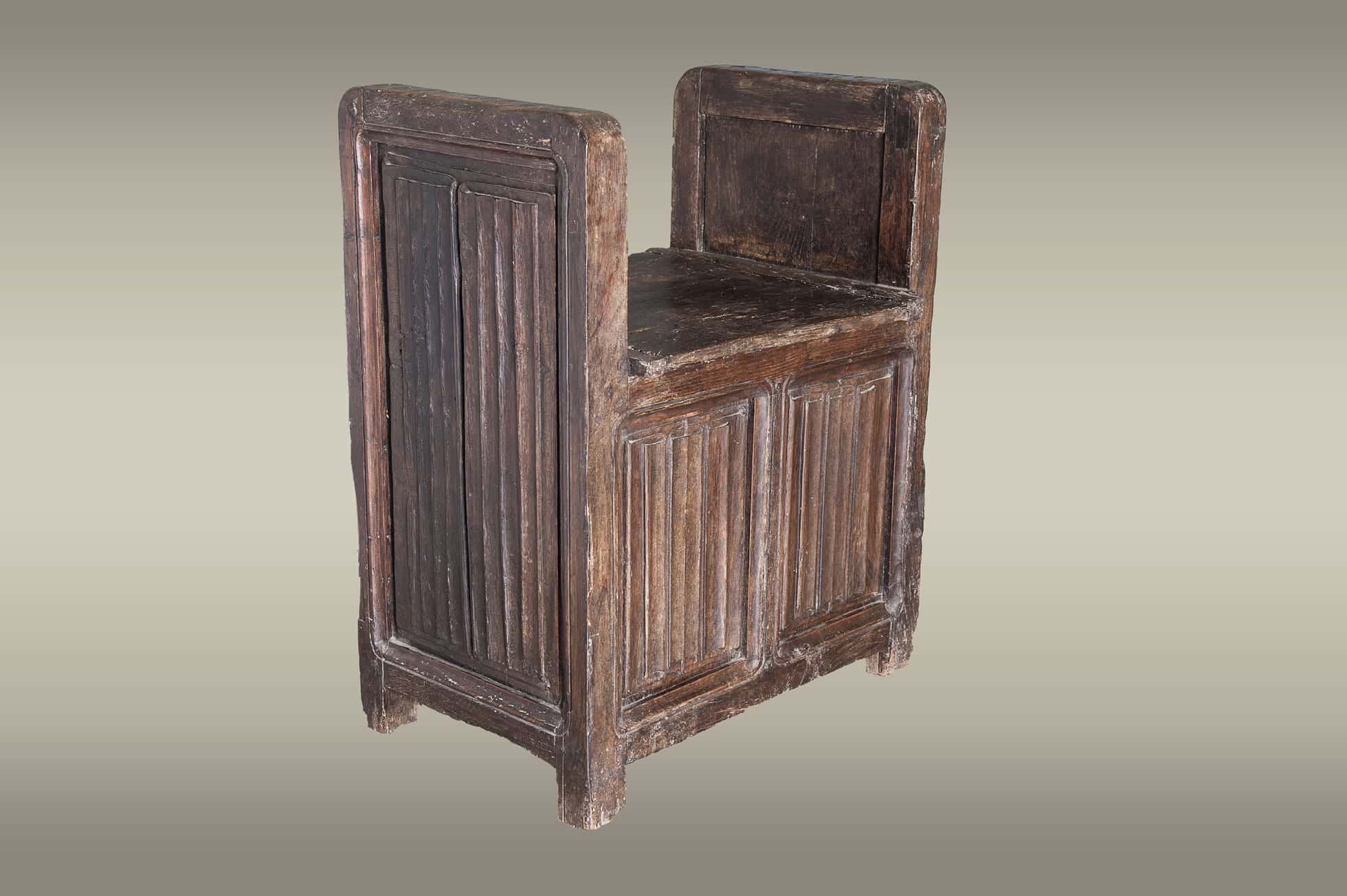 Late Gothic oak bench