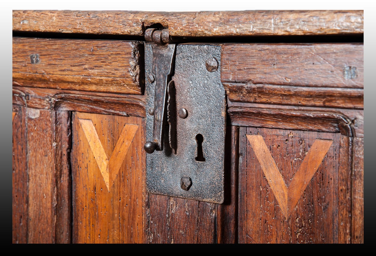Gothic oak chest