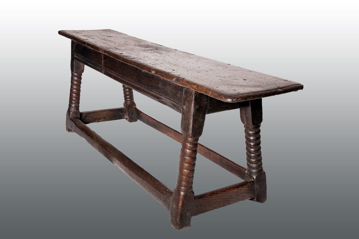 17th century joined oak bench