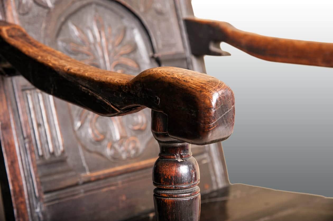 Charles II joined oak armchair