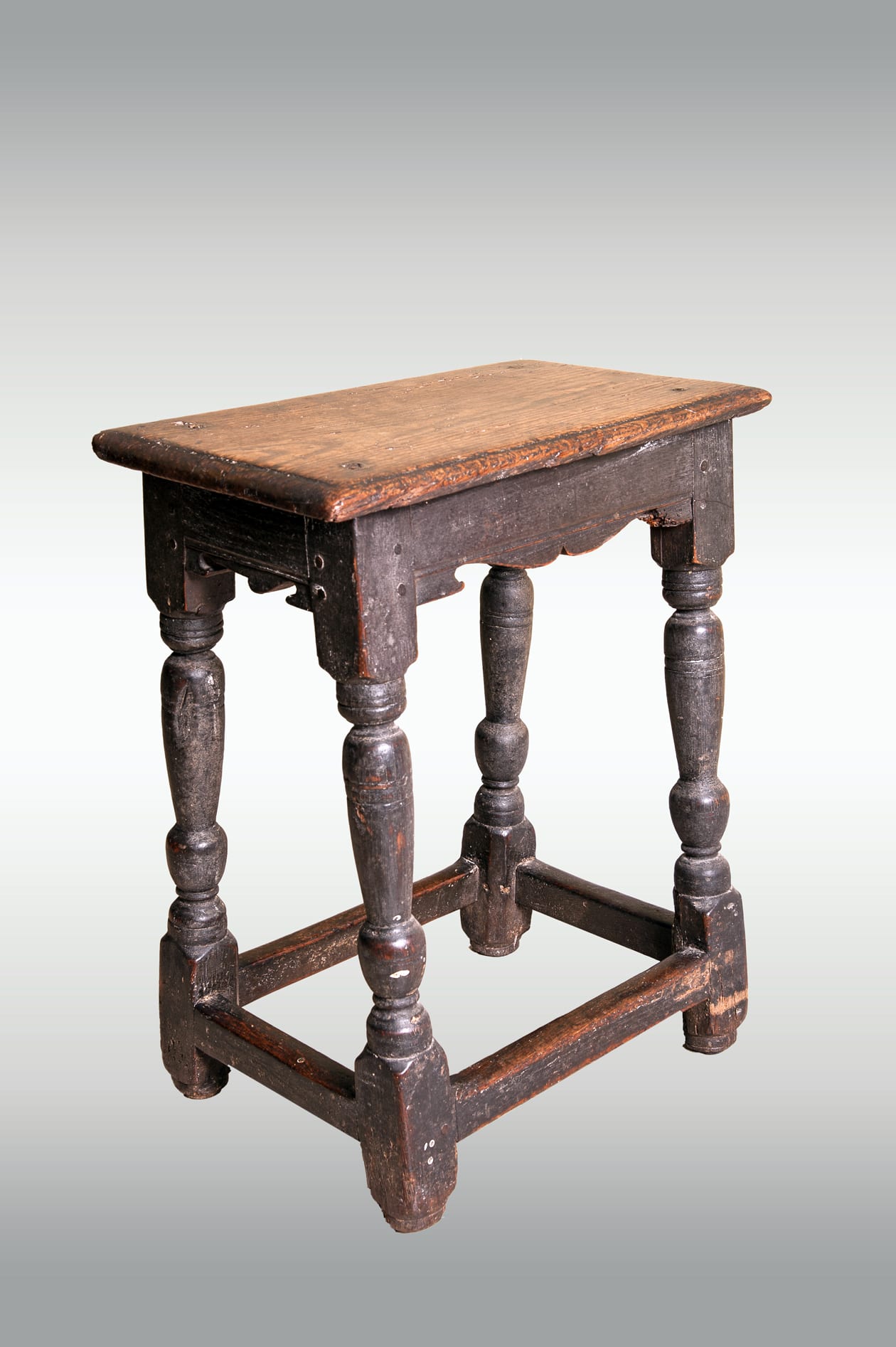 17th century joined oak stool