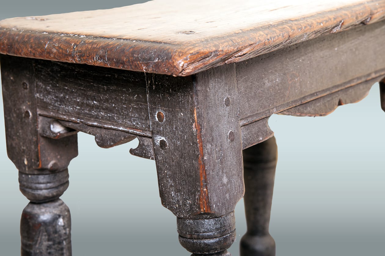 17th century joined oak stool