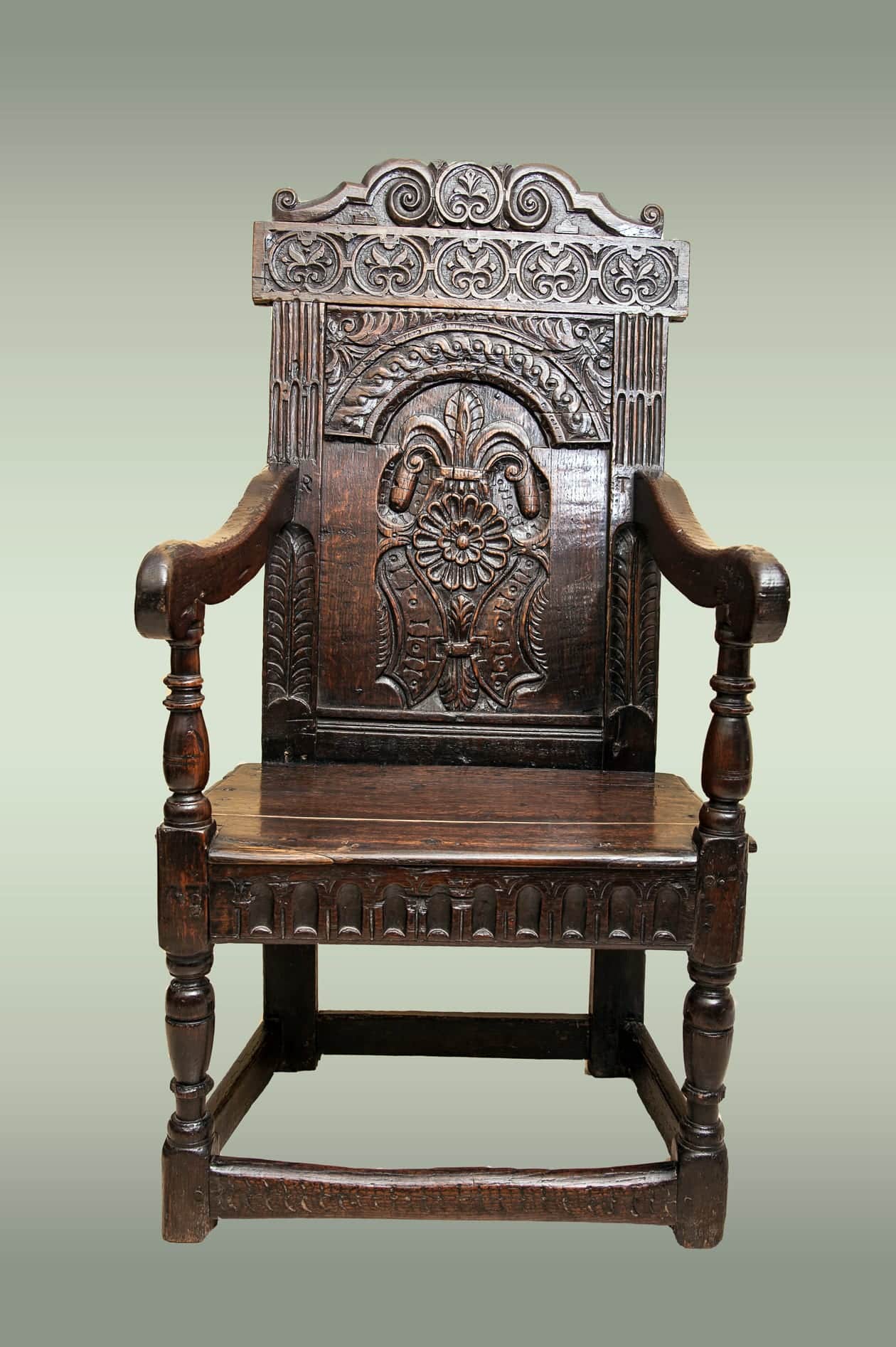 James I oak armchair