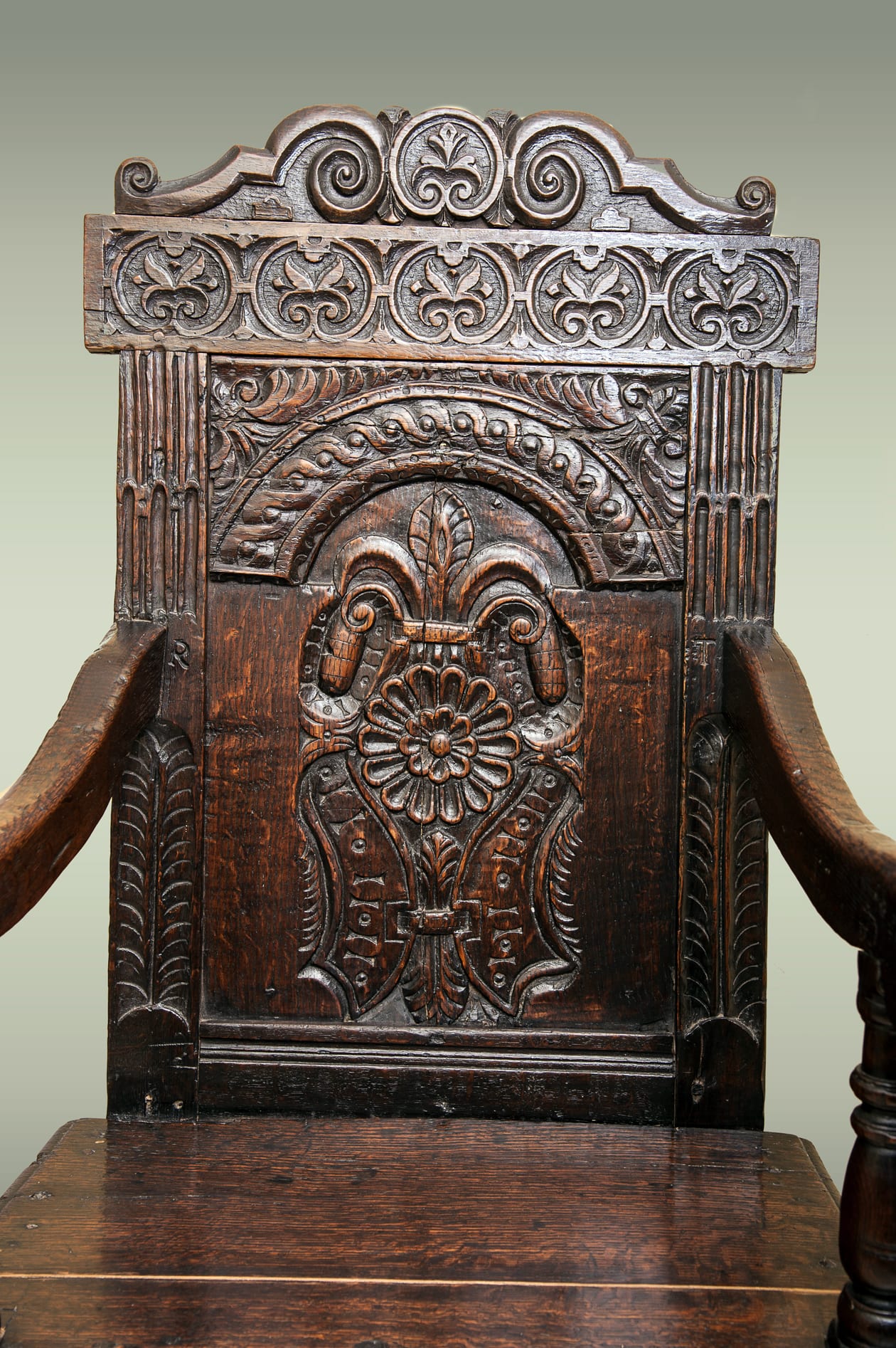 James I oak armchair
