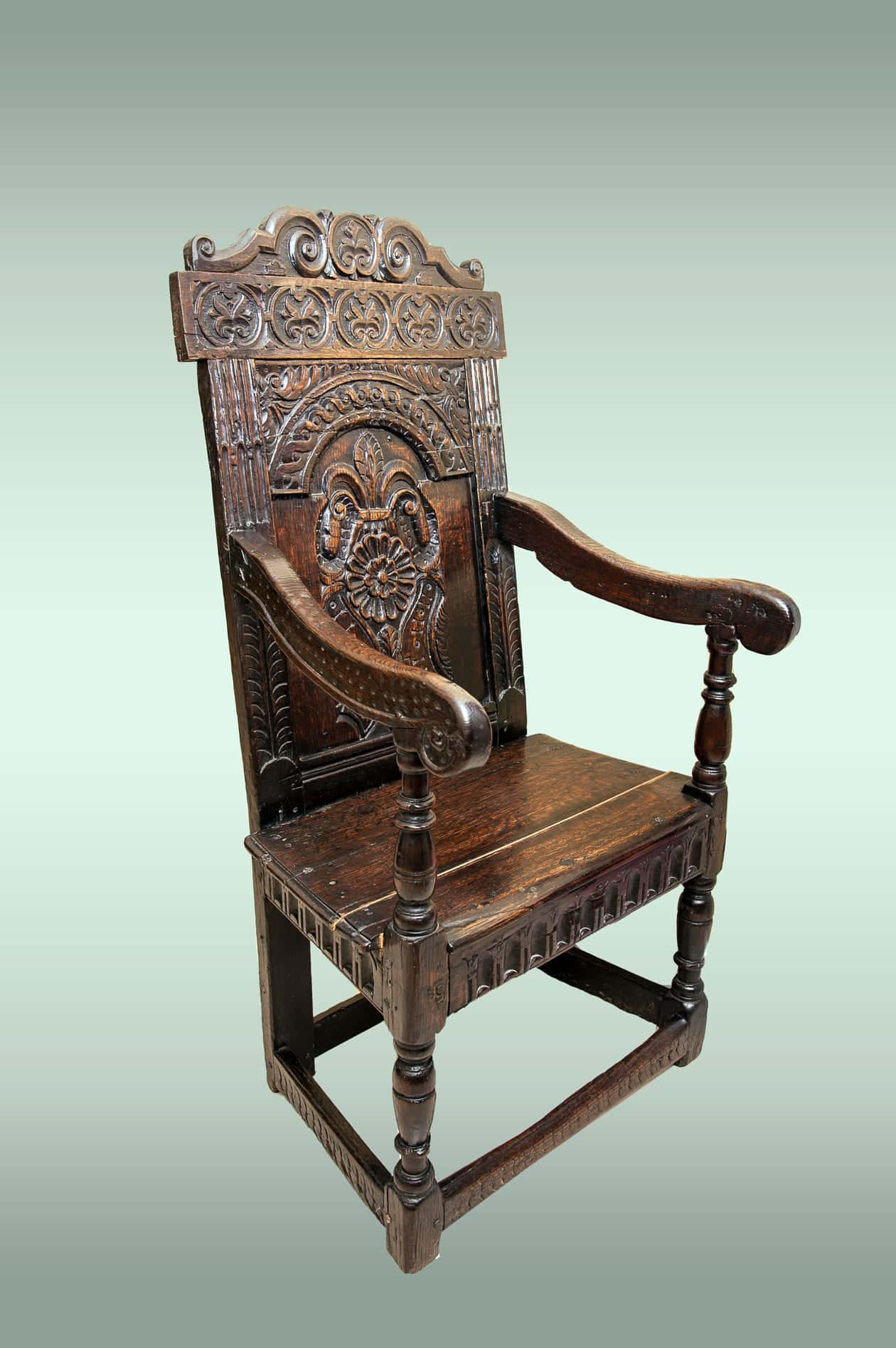 James I oak armchair