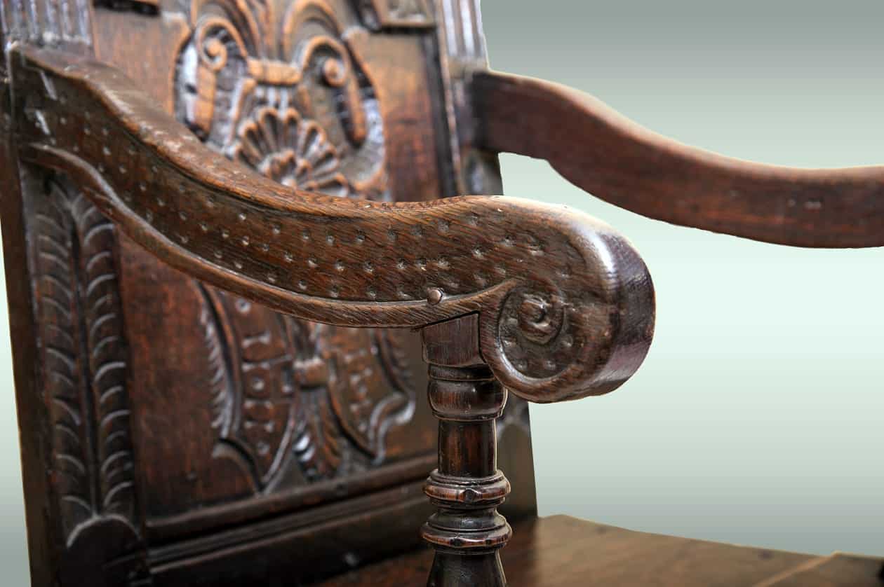 James I oak armchair