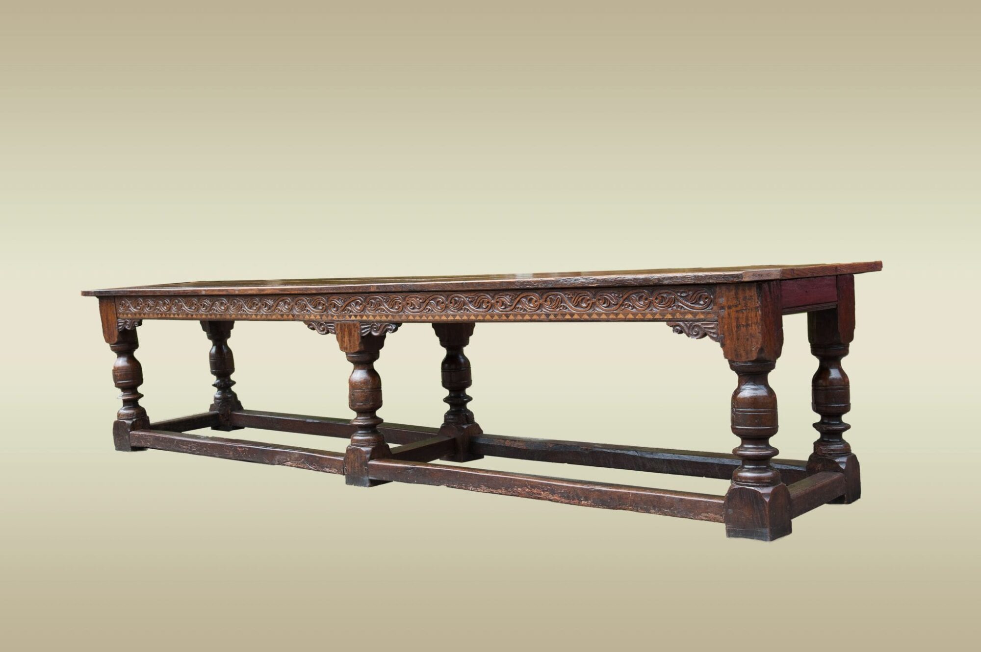 Charles I joined oak six leg table