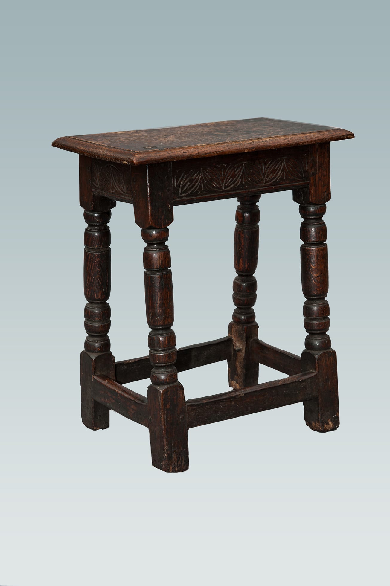 17th century joined oak stool