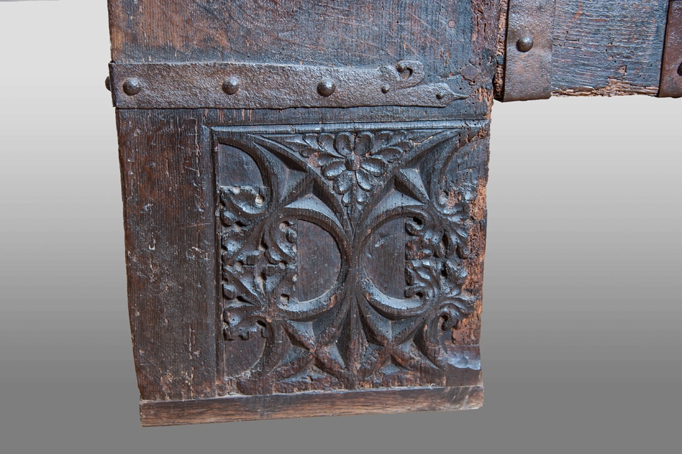 German Gothic iron bound Stollentruhe