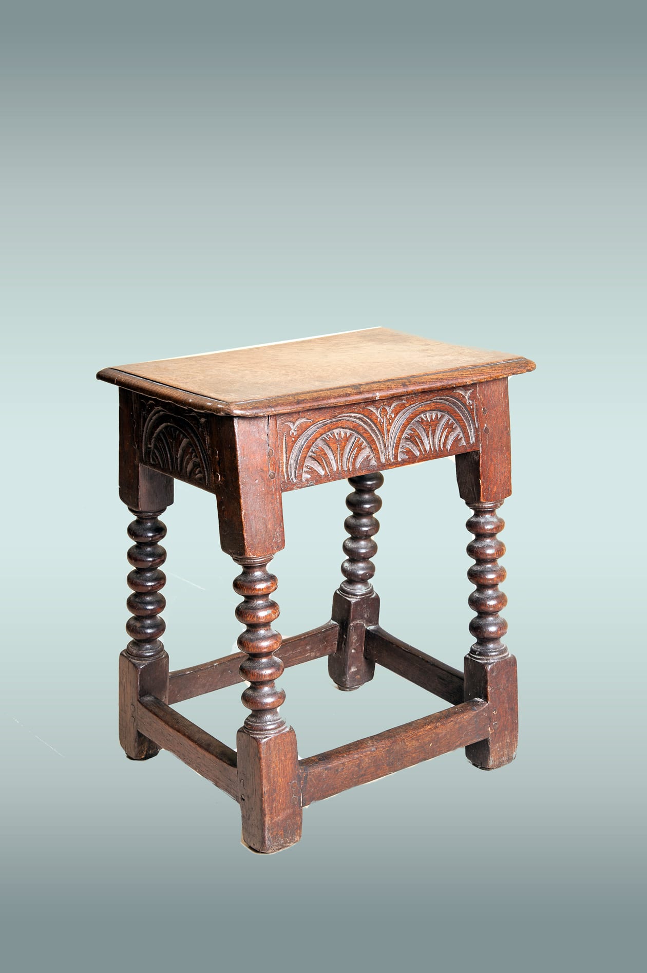 English oak joined stool