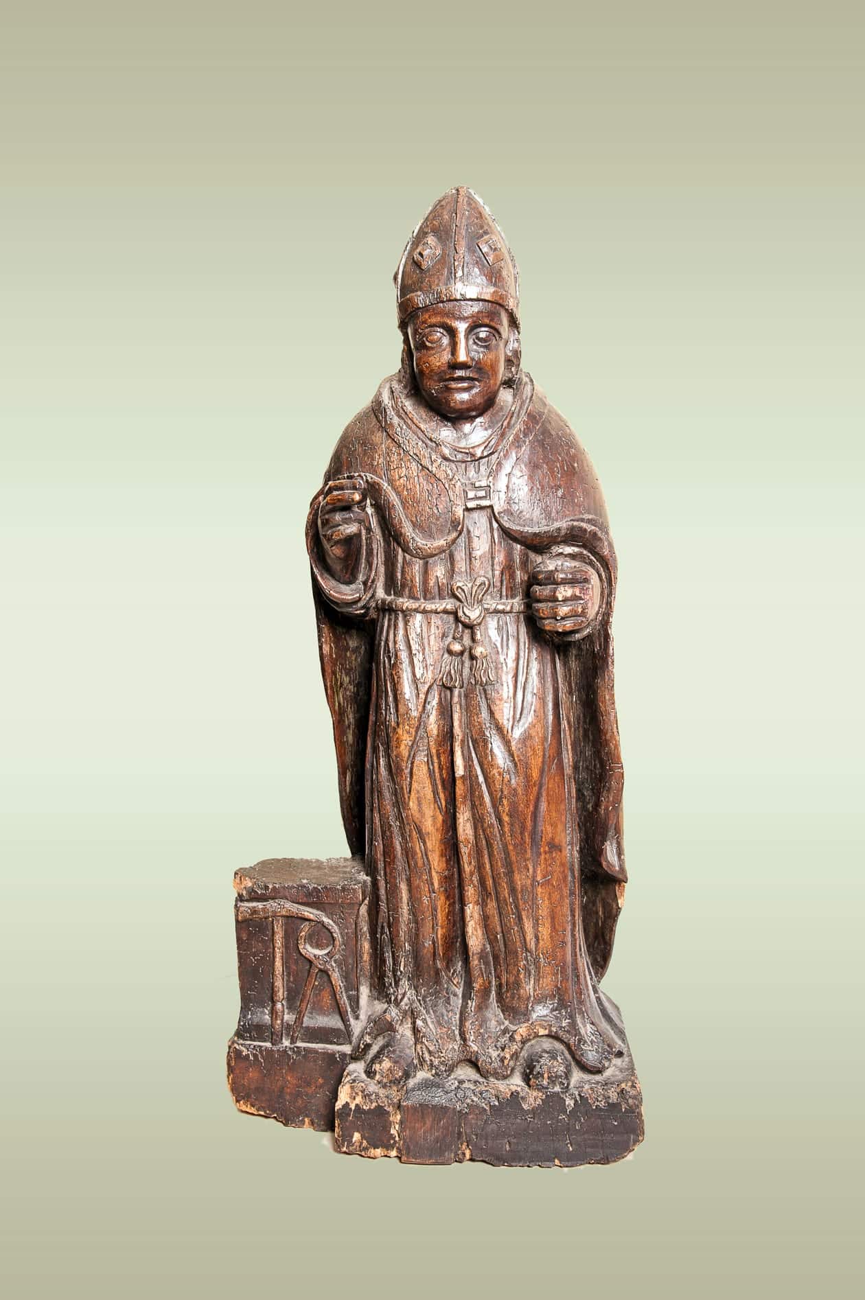 Late 16th century Sculpture Bishop Eloy