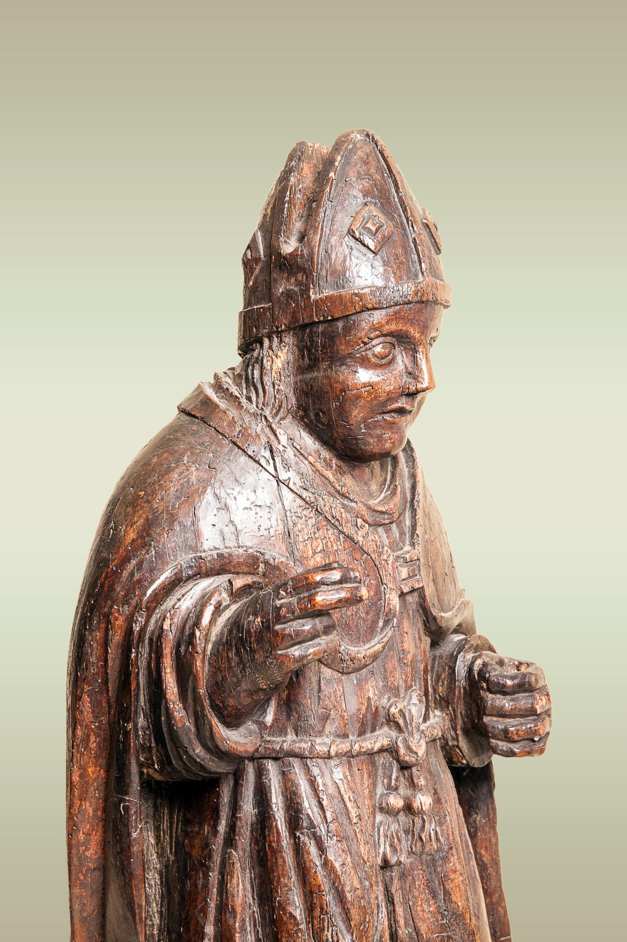 Late 16th century Sculpture Bishop Eloy
