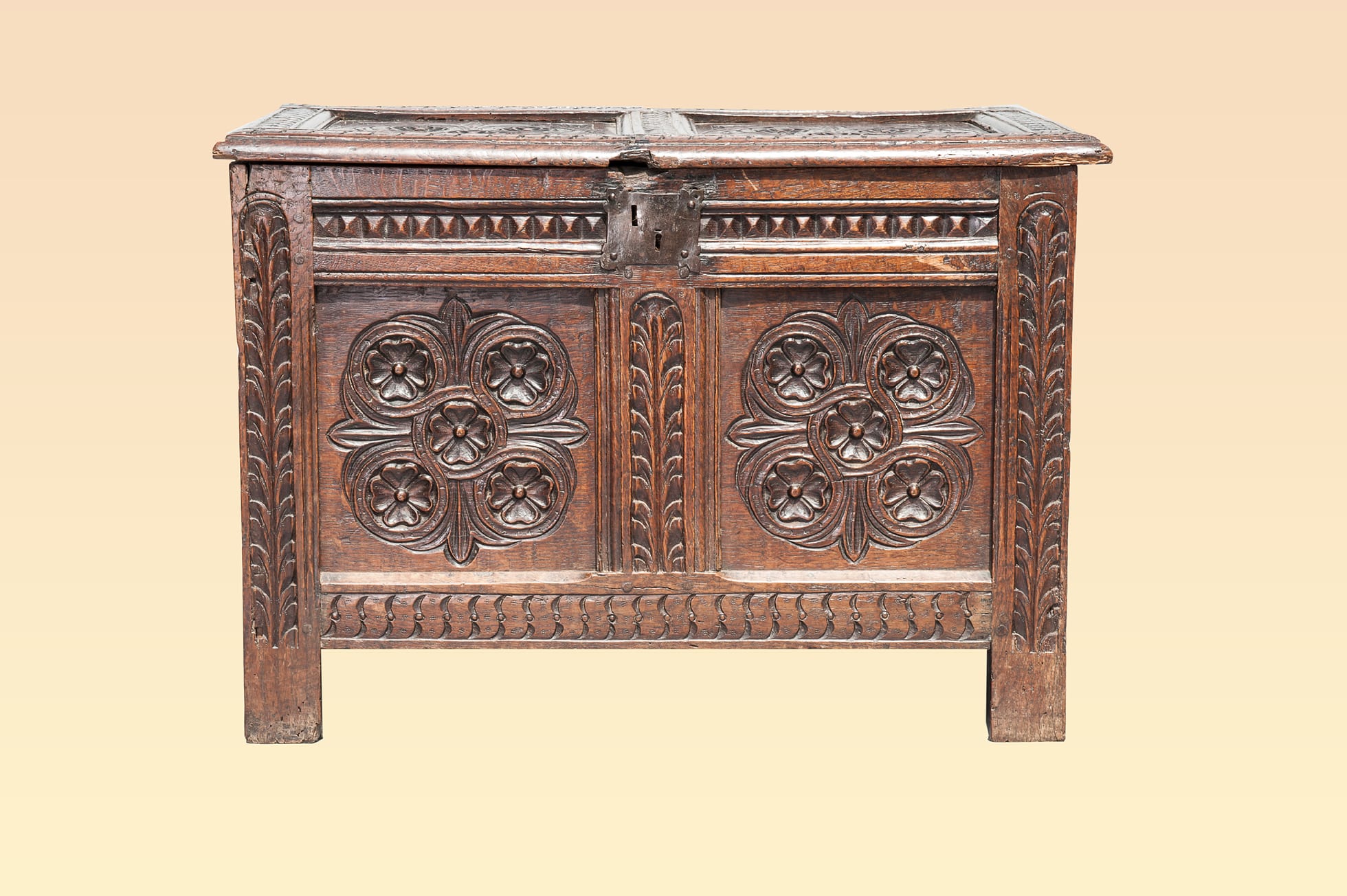 James I carved oak child’s chest