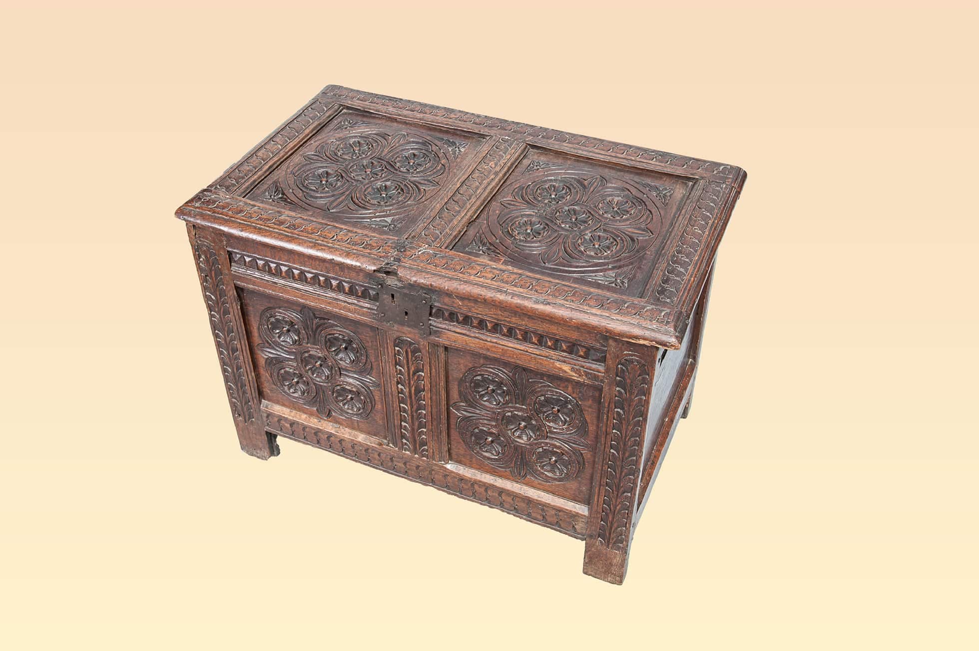 James I carved oak child’s chest
