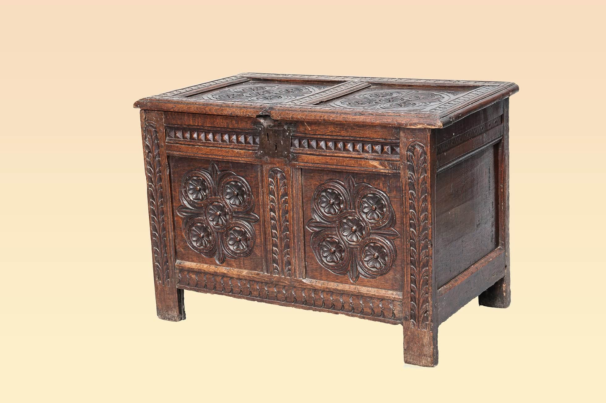James I carved oak child’s chest