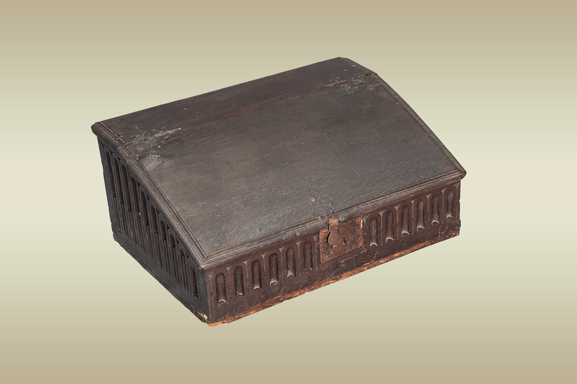 James I carved writing slope