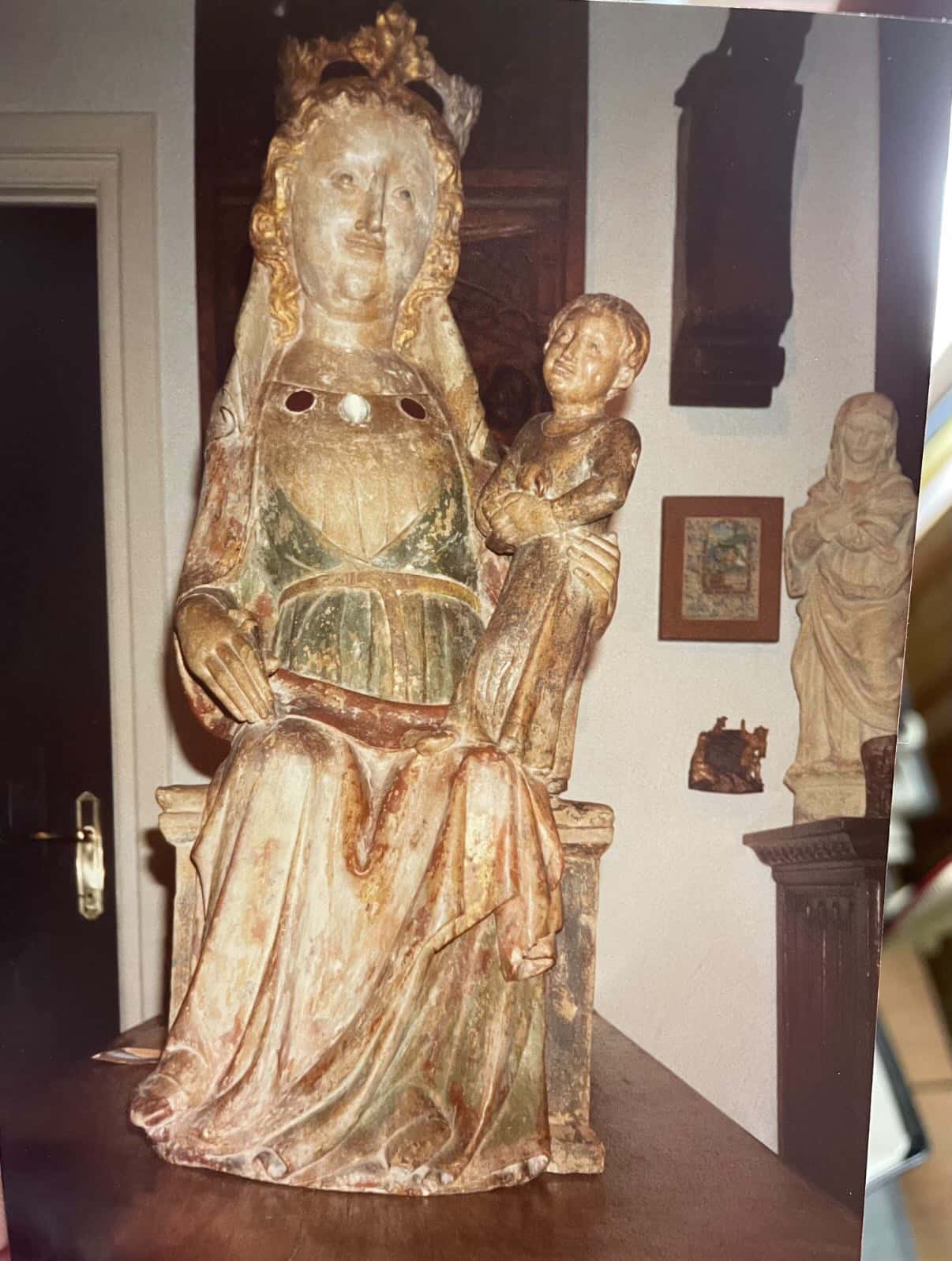 Sandstone Figure of the Virgin in Mourning