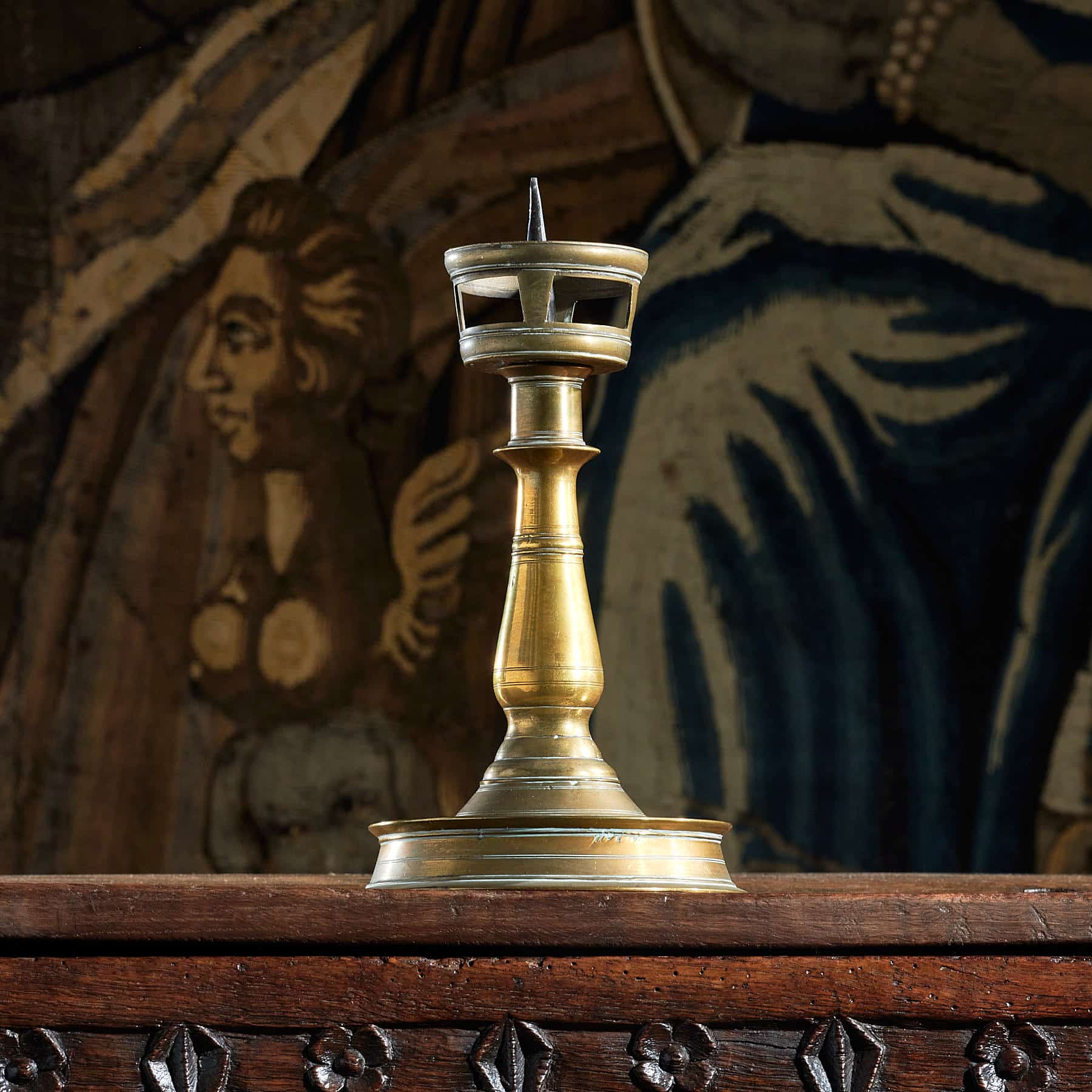 Henry VIII galleried candlestick