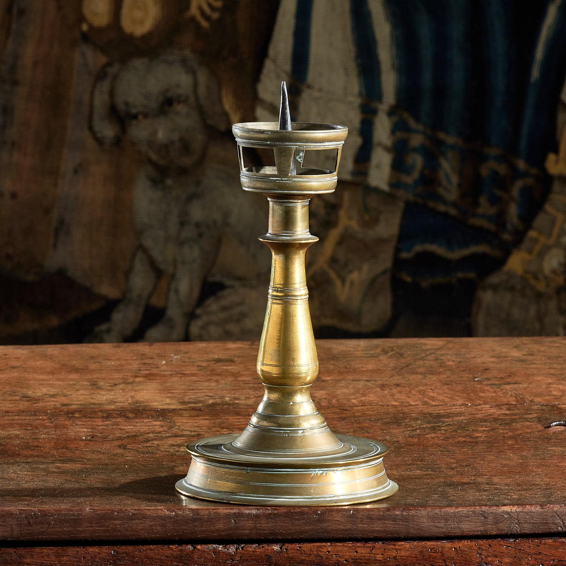 Henry VIII galleried candlestick