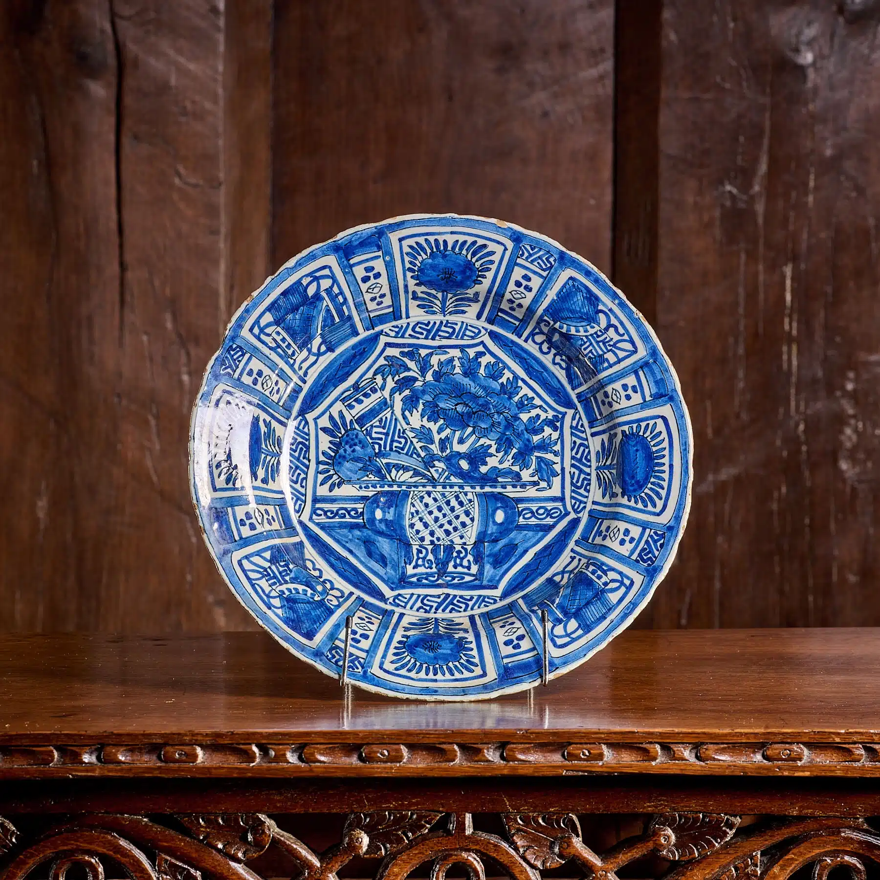 Dutch Delftware Plate in the Kraak Style