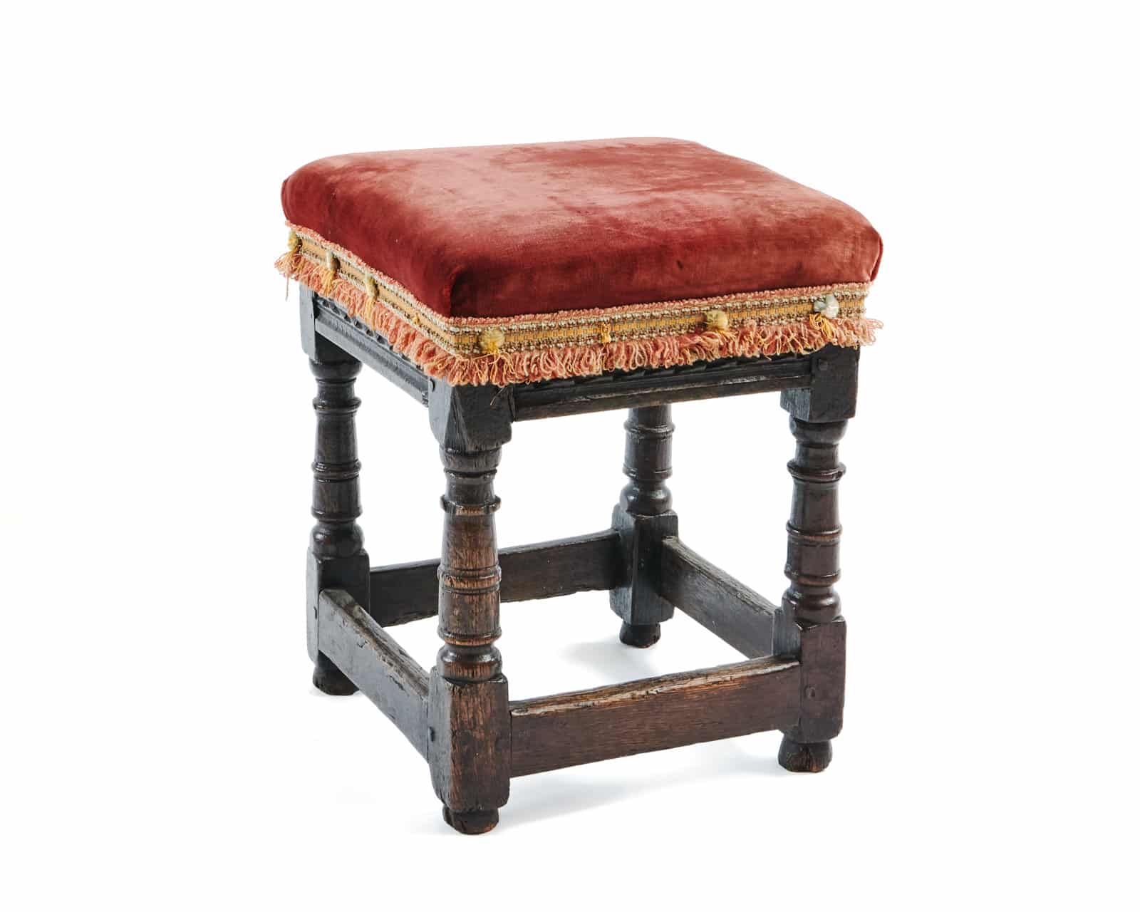 Charles II child’s upholstered stool