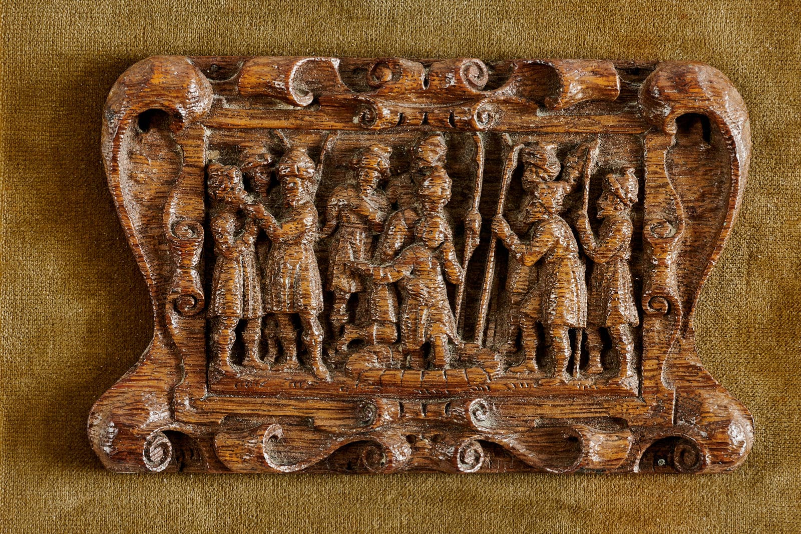 17th century pair of panels