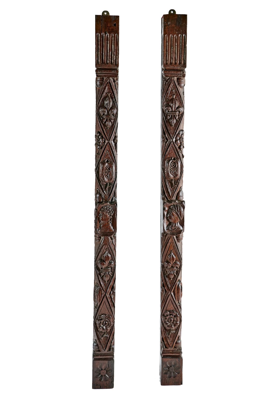 Henry VIII carved bed posts