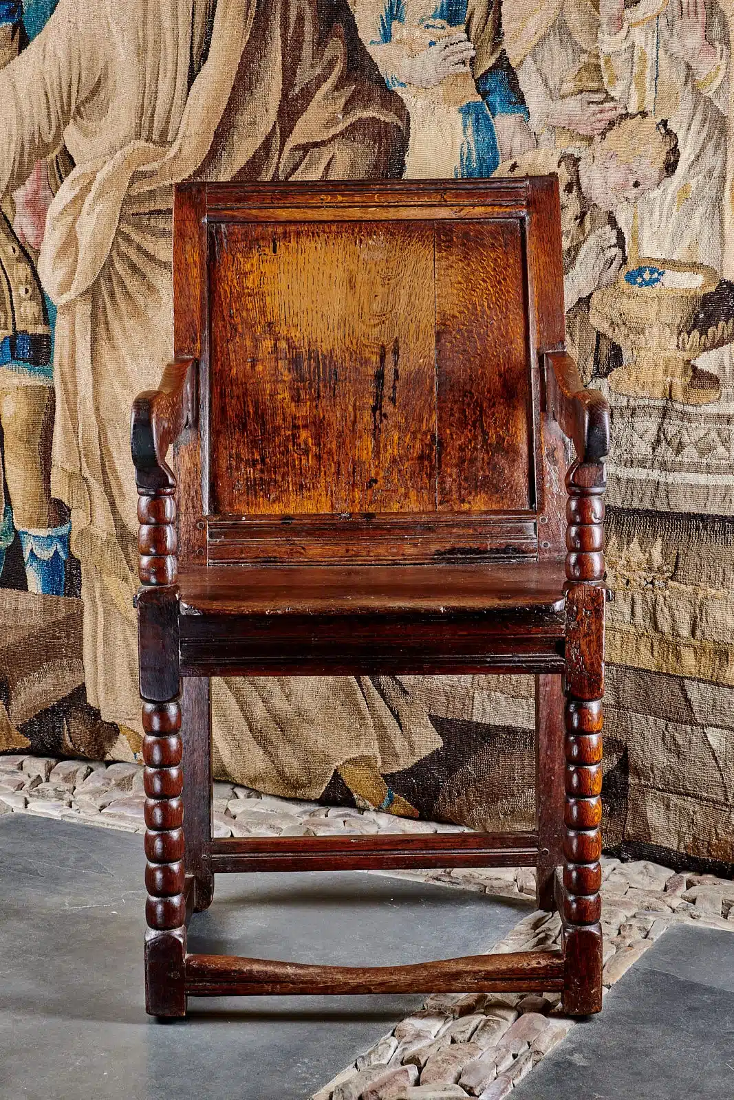 Charles II joined oak armchair