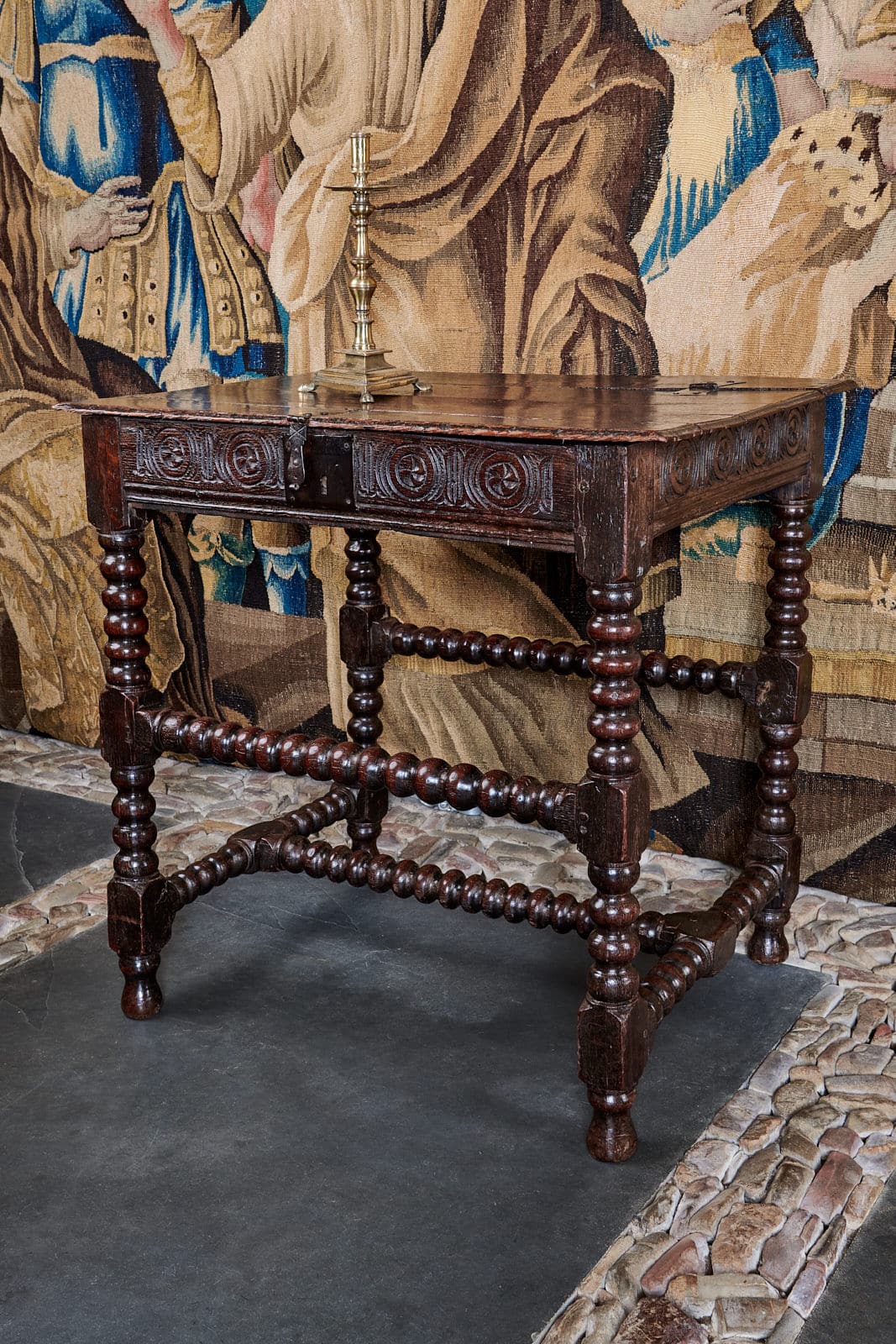 Charles II oak box table