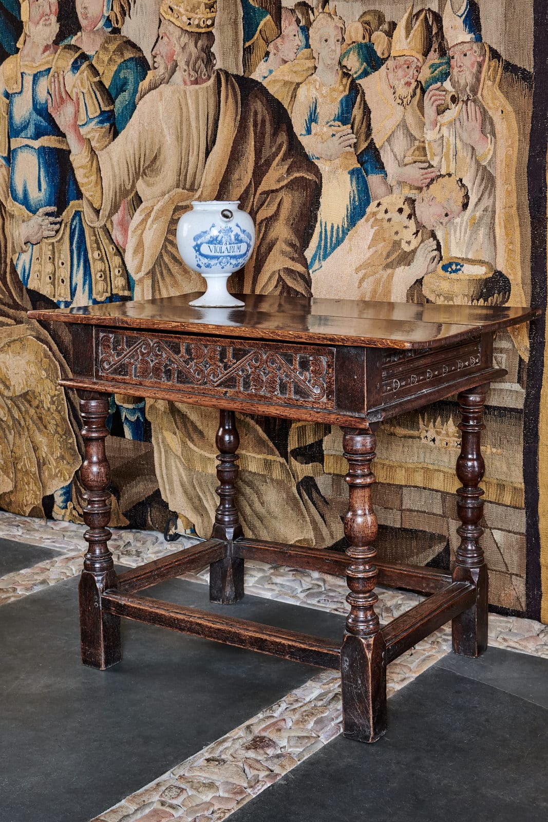 Charles II oak centre table
