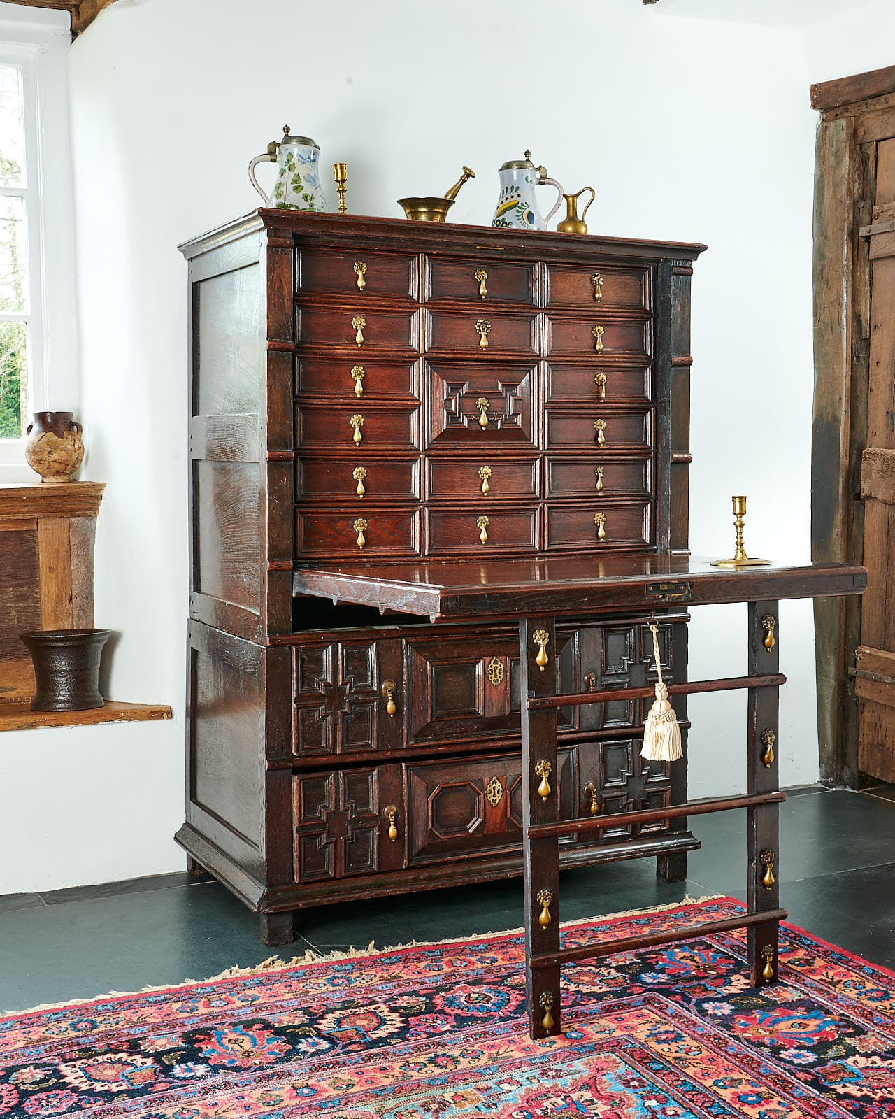 Charles II oak scriptor desk