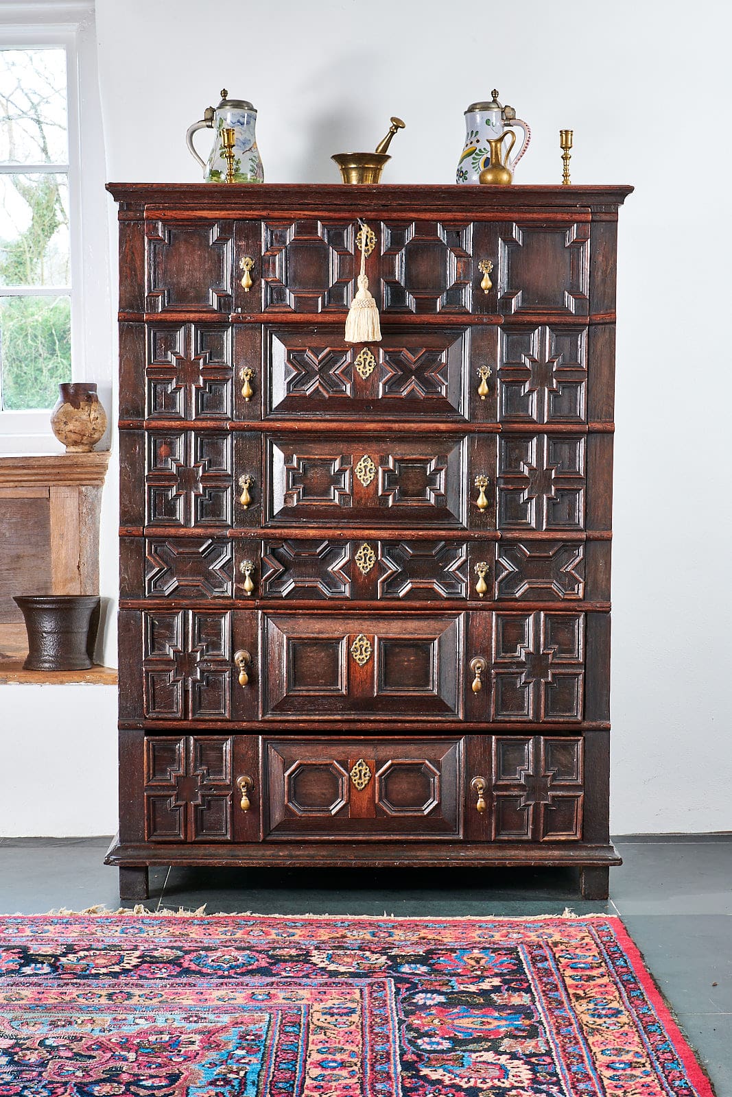 Charles II oak scriptor desk