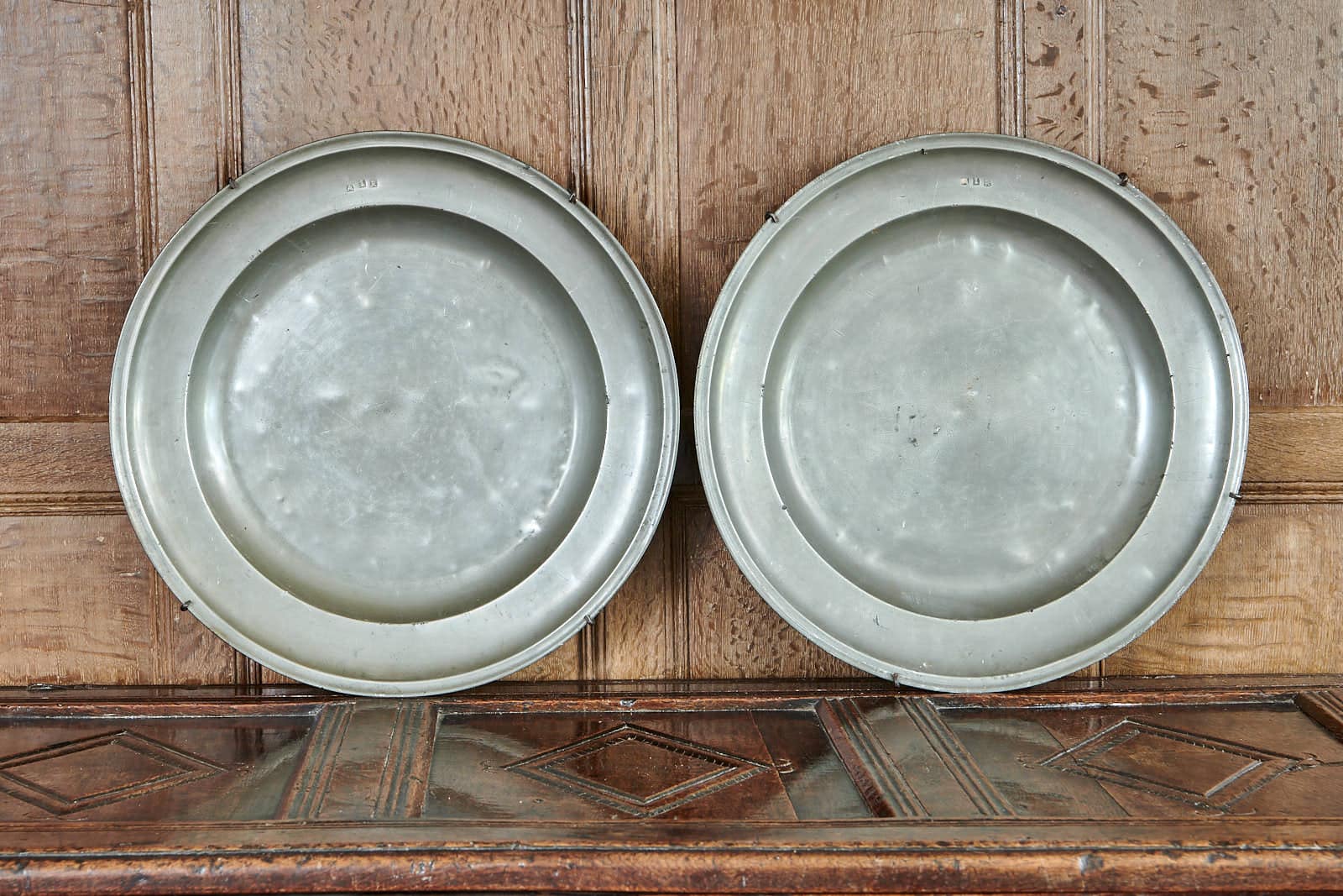late 17th century pewter chargers