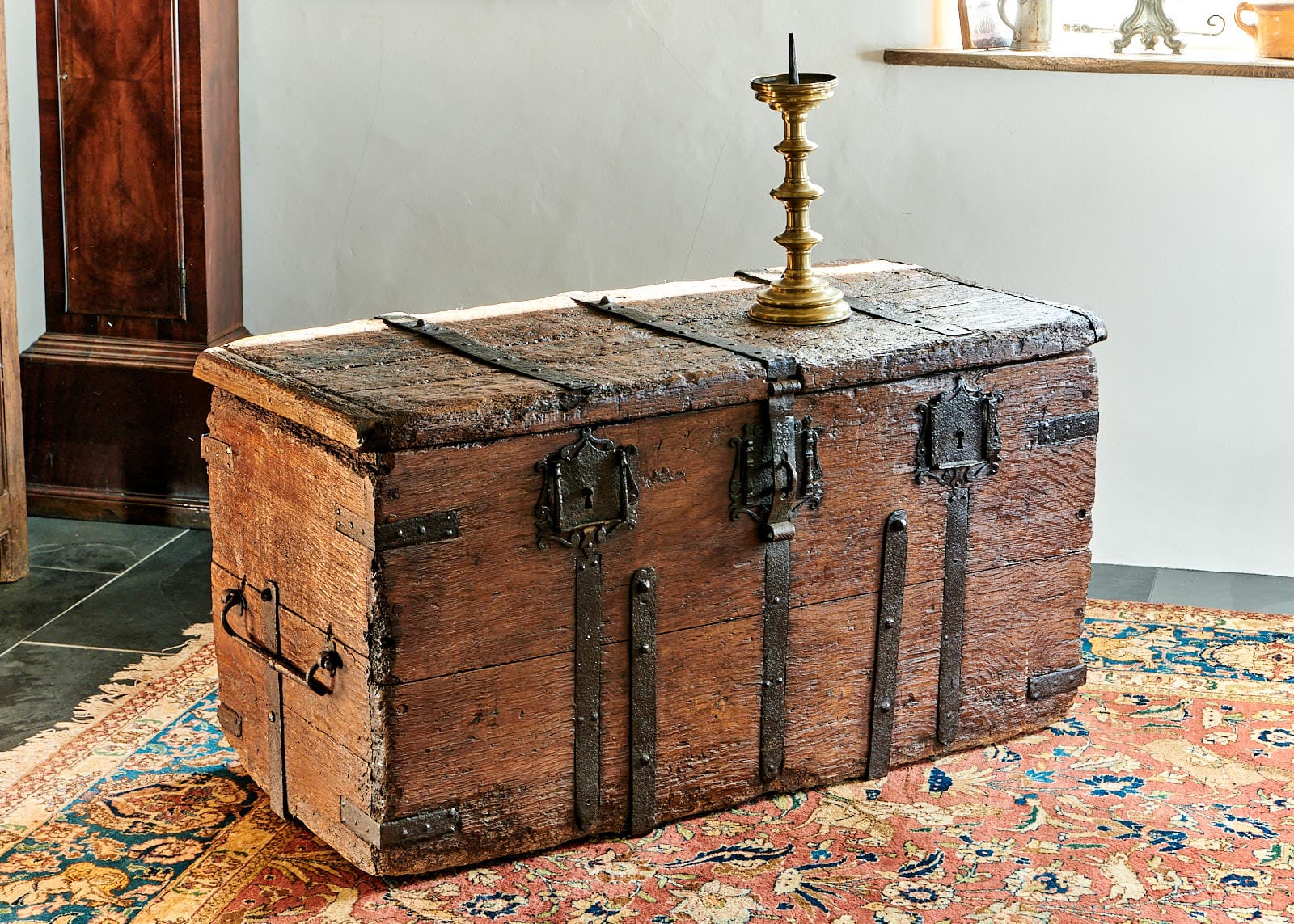 Gothic iron bound chest