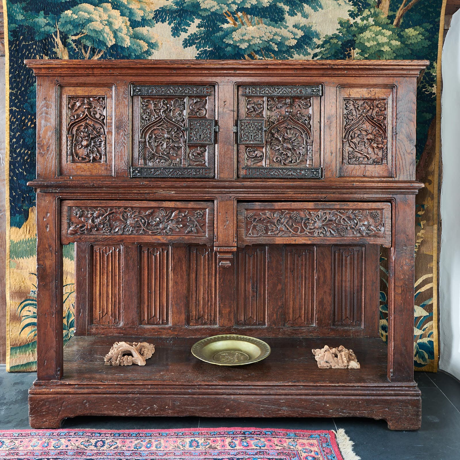 French Gothic oak dressoir
