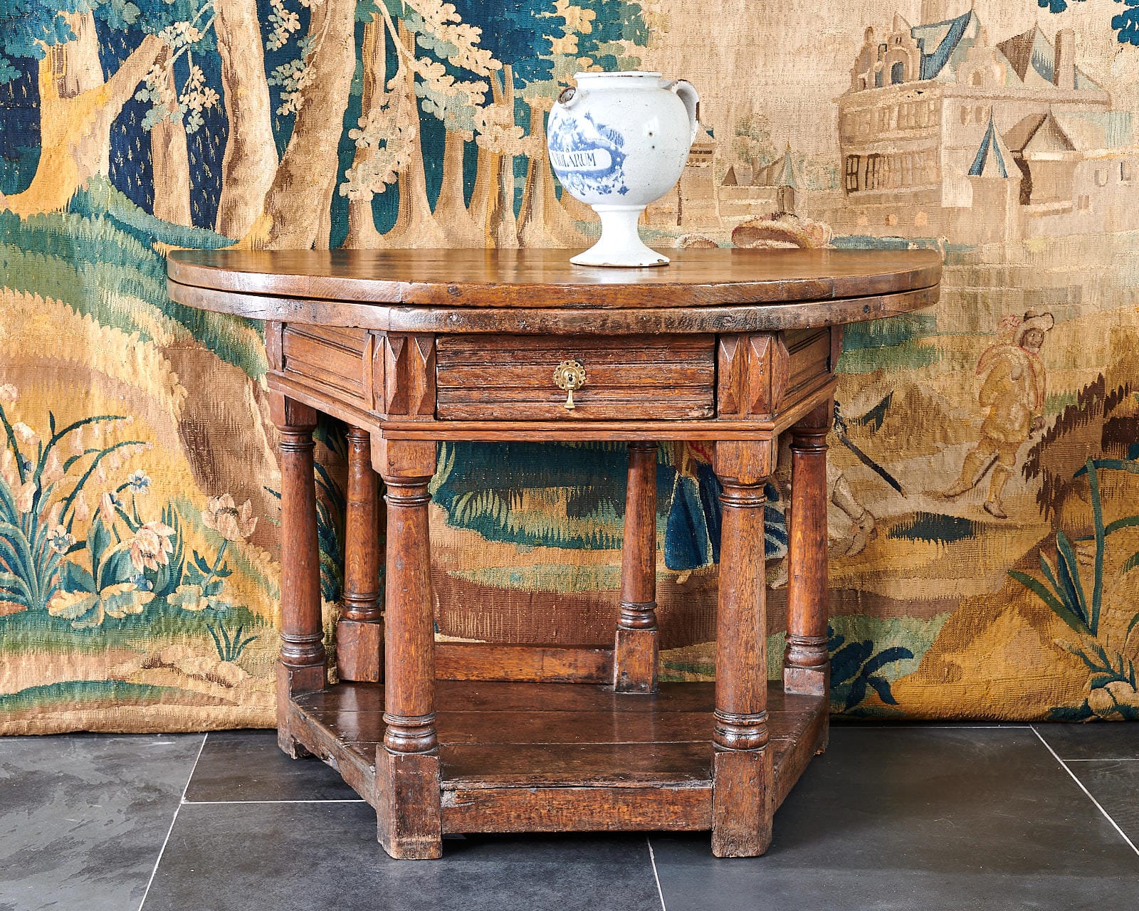Charles I oak folding table