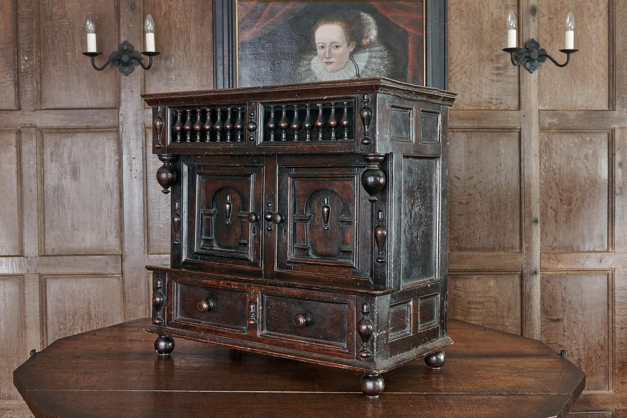 Charles I oak table cupboard