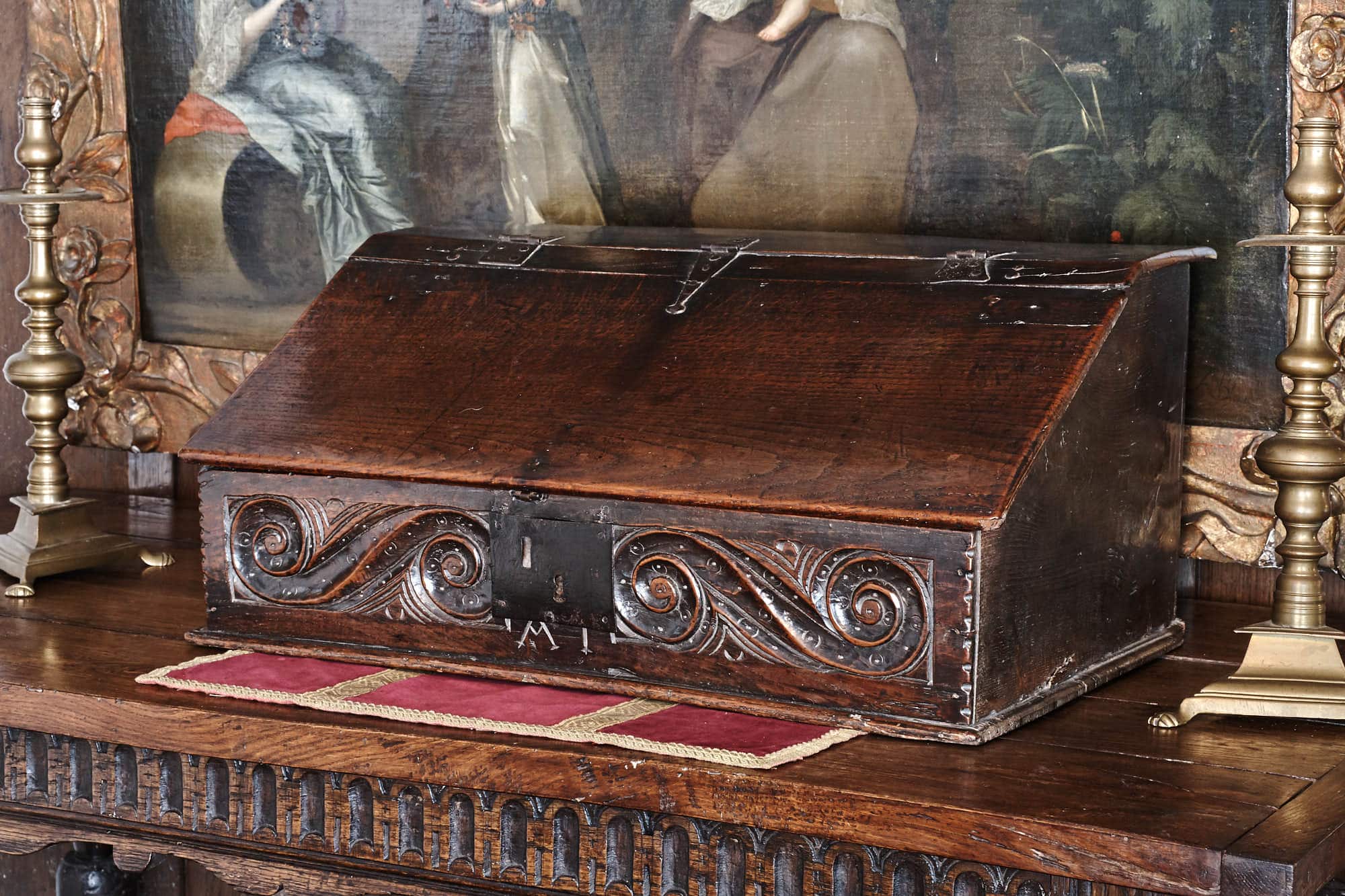 Charles II boarded desk box