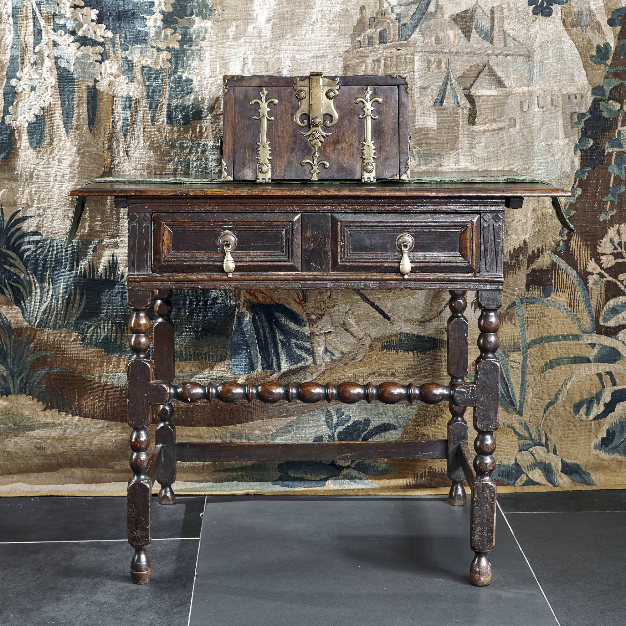Charles II oak side table